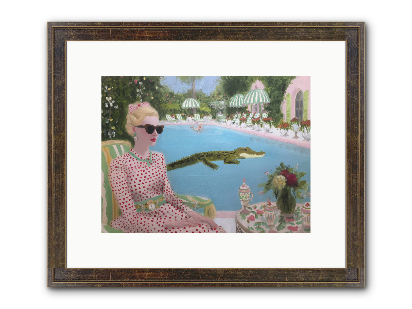 Tidal Guest Framed Print - Slimwoods Black/Gold 12x9