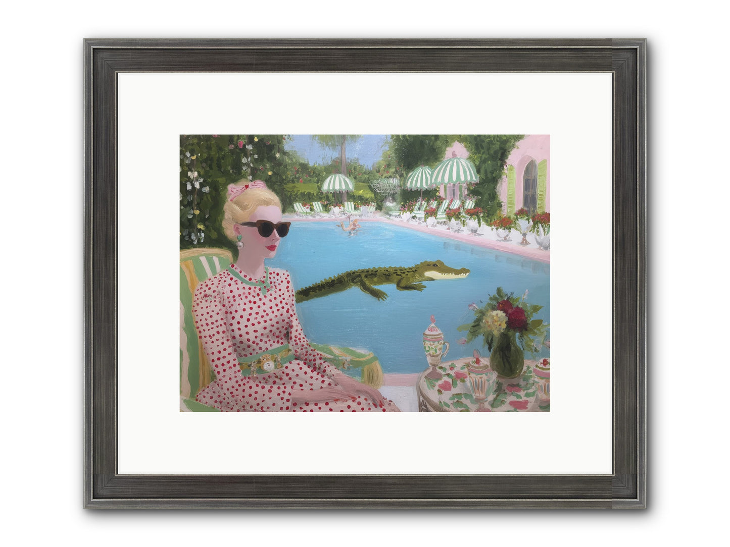 Tidal Guest Framed Print - Slimwoods Black/Silver 12x9