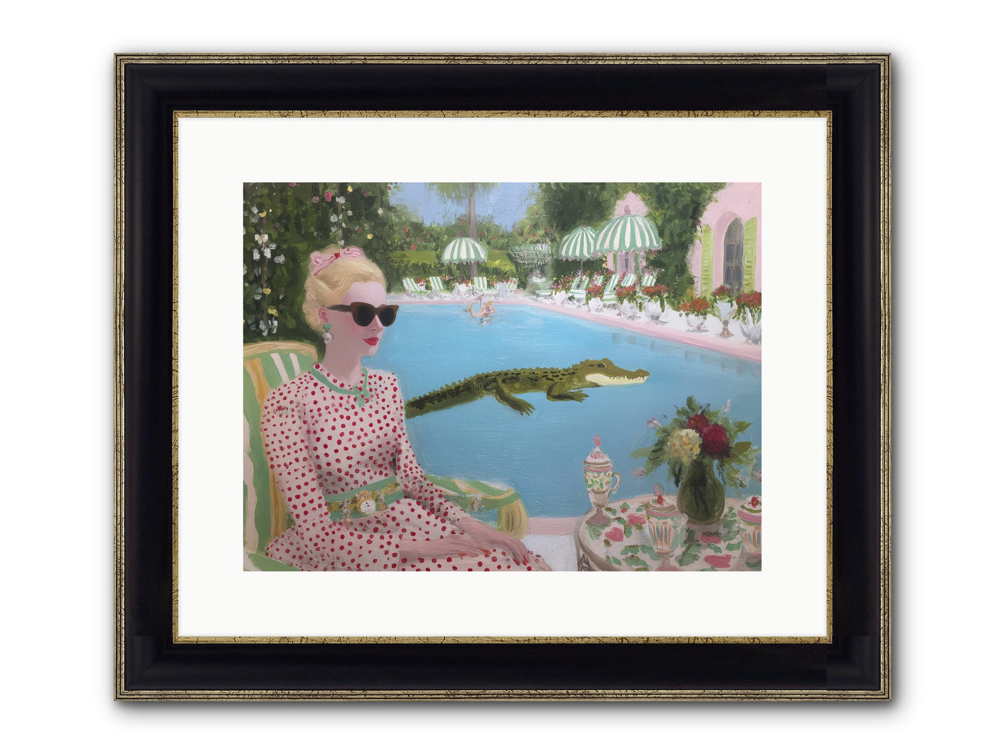 Tidal Guest Framed Print - Black & Gold 16x12