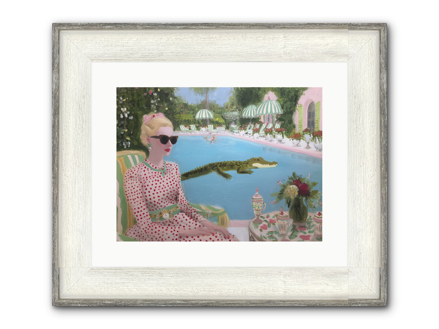 Tidal Guest Framed Print - Driftwood White 16x12