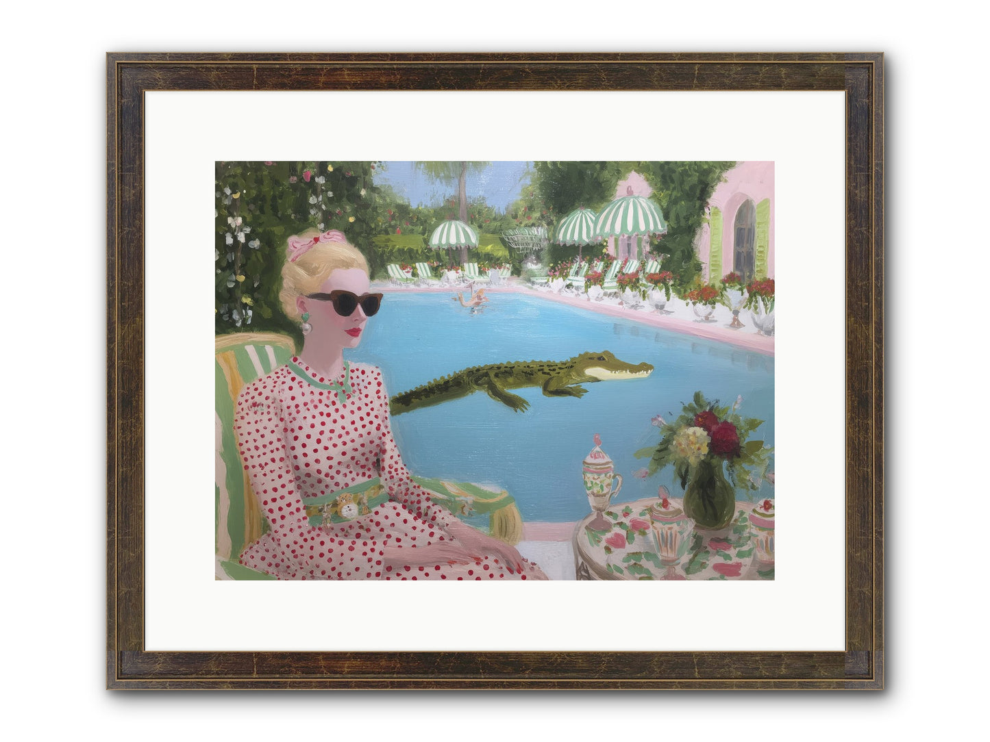 Tidal Guest Framed Print - Slimwoods Black/Gold 16x12