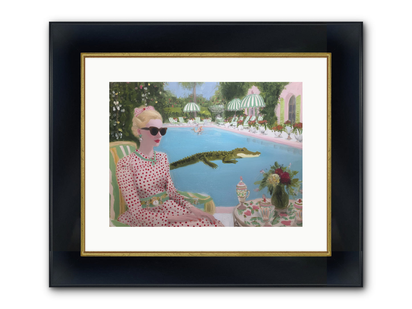 Tidal Guest Framed Print - Wide Black w/Gold 16x12