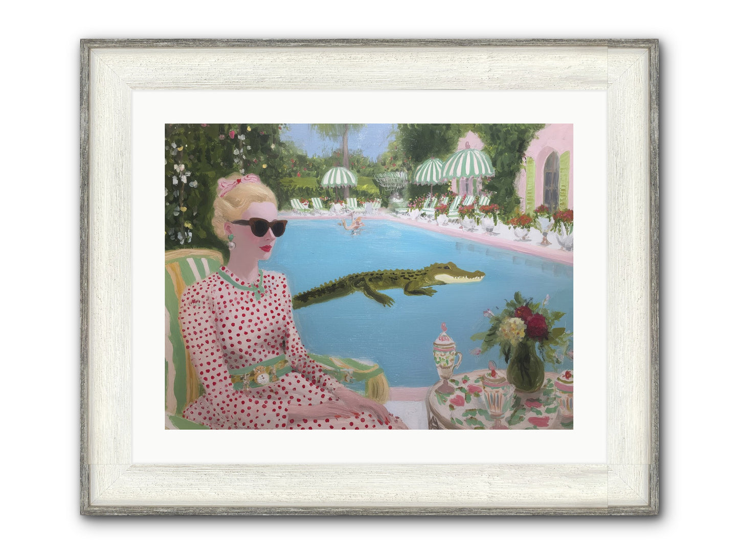 Tidal Guest Framed Print - Driftwood White 24x18