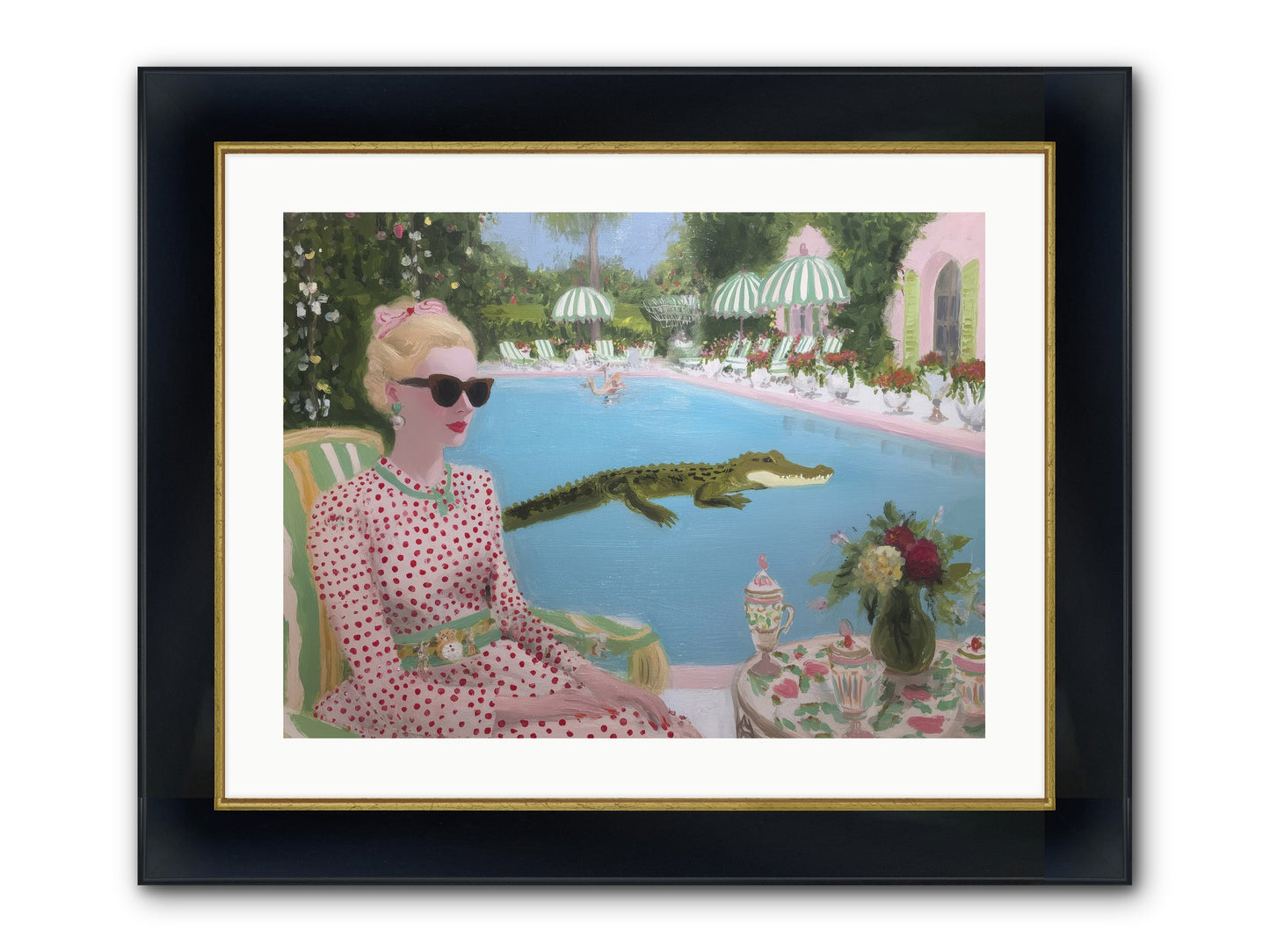 Tidal Guest Framed Print - Wide Black w/Gold 24x18