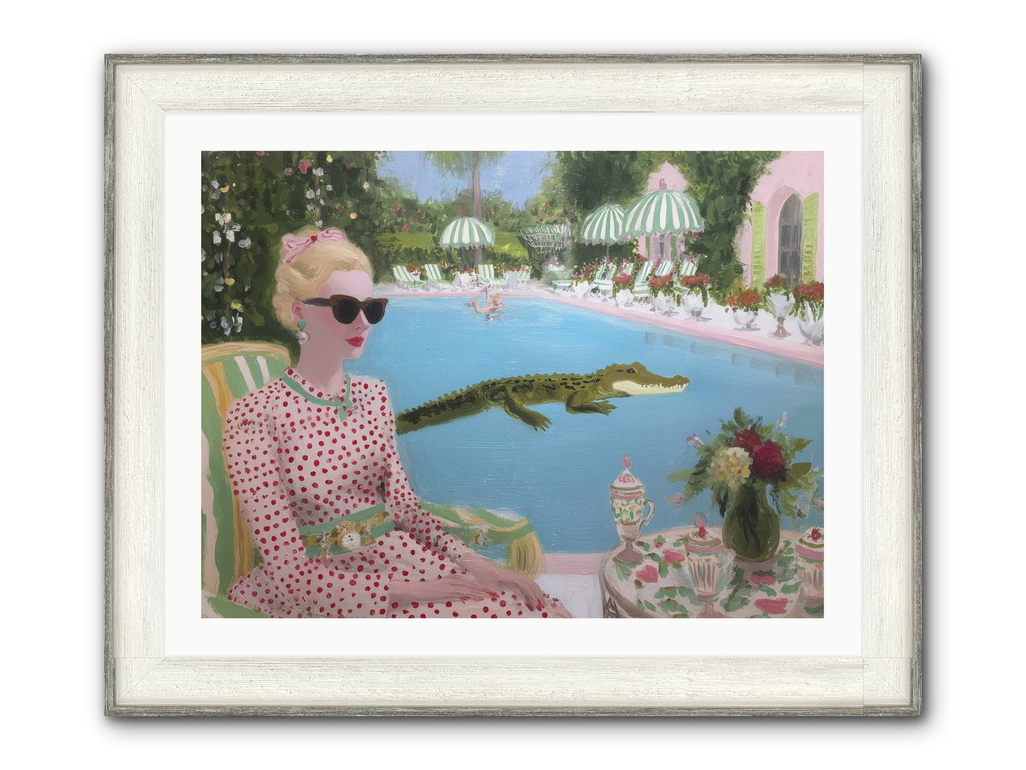 Tidal Guest Framed Print - Driftwood White 32x24