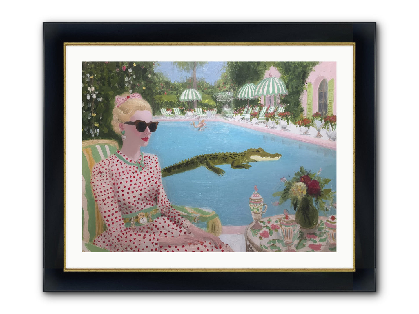 Tidal Guest Framed Print - Wide Black w/Gold 32x24