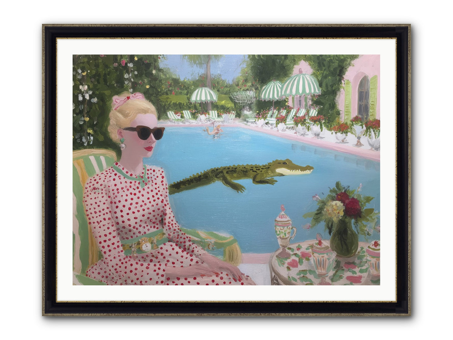 Tidal Guest Framed Print - Black & Gold 40x30