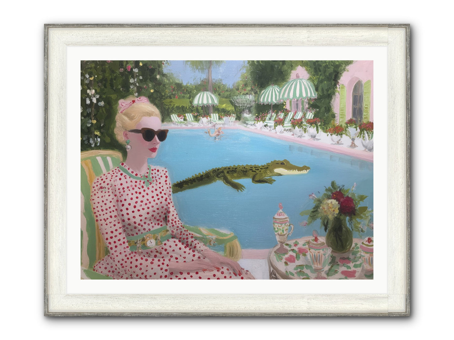 Tidal Guest Framed Print - Driftwood White 40x30