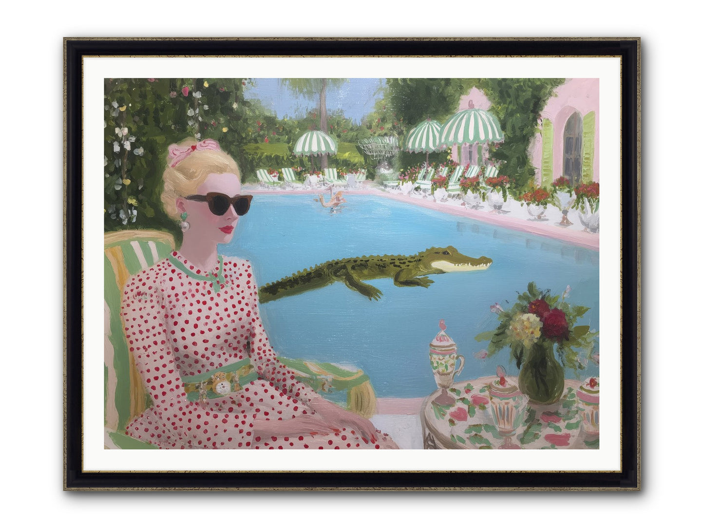 Tidal Guest Framed Print - Black & Gold 48x36