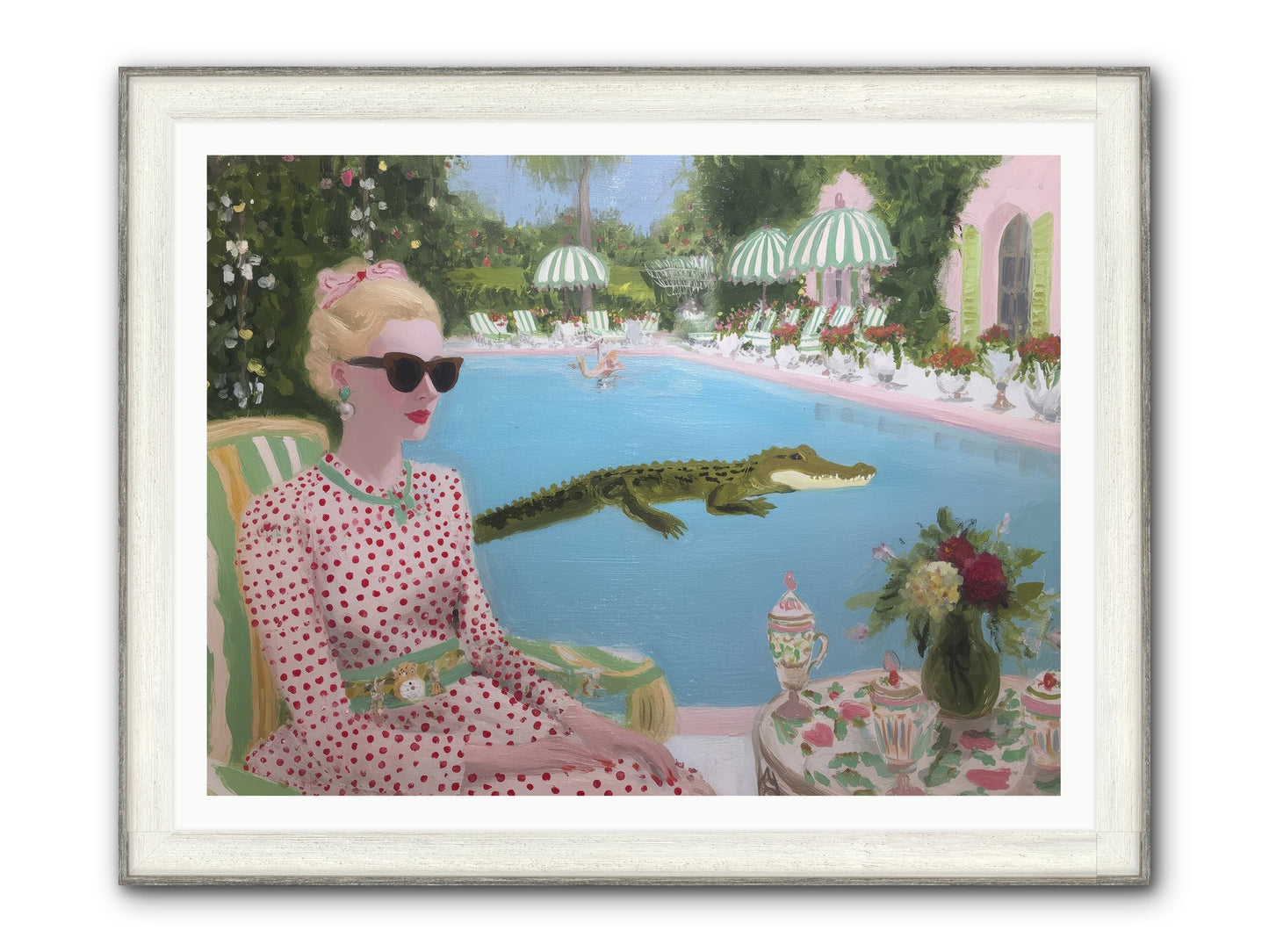 Tidal Guest Framed Print - Driftwood White 48x36