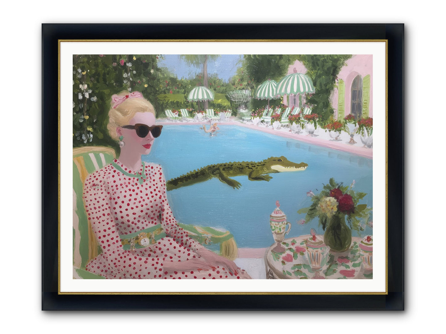 Tidal Guest Framed Print - Wide Black w/Gold 48x36