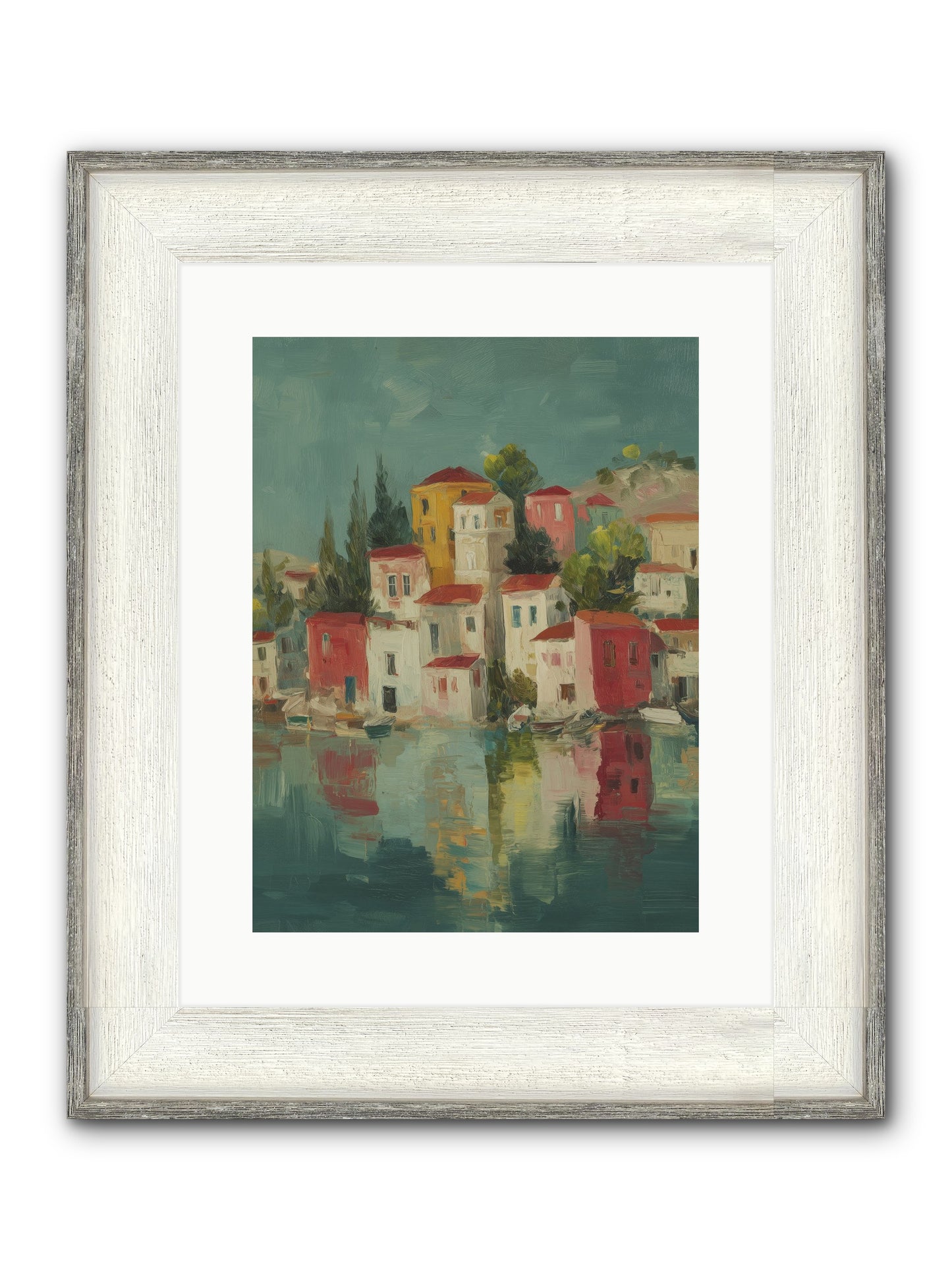 Tidal Rhythms Framed Print - Driftwood White 12x16