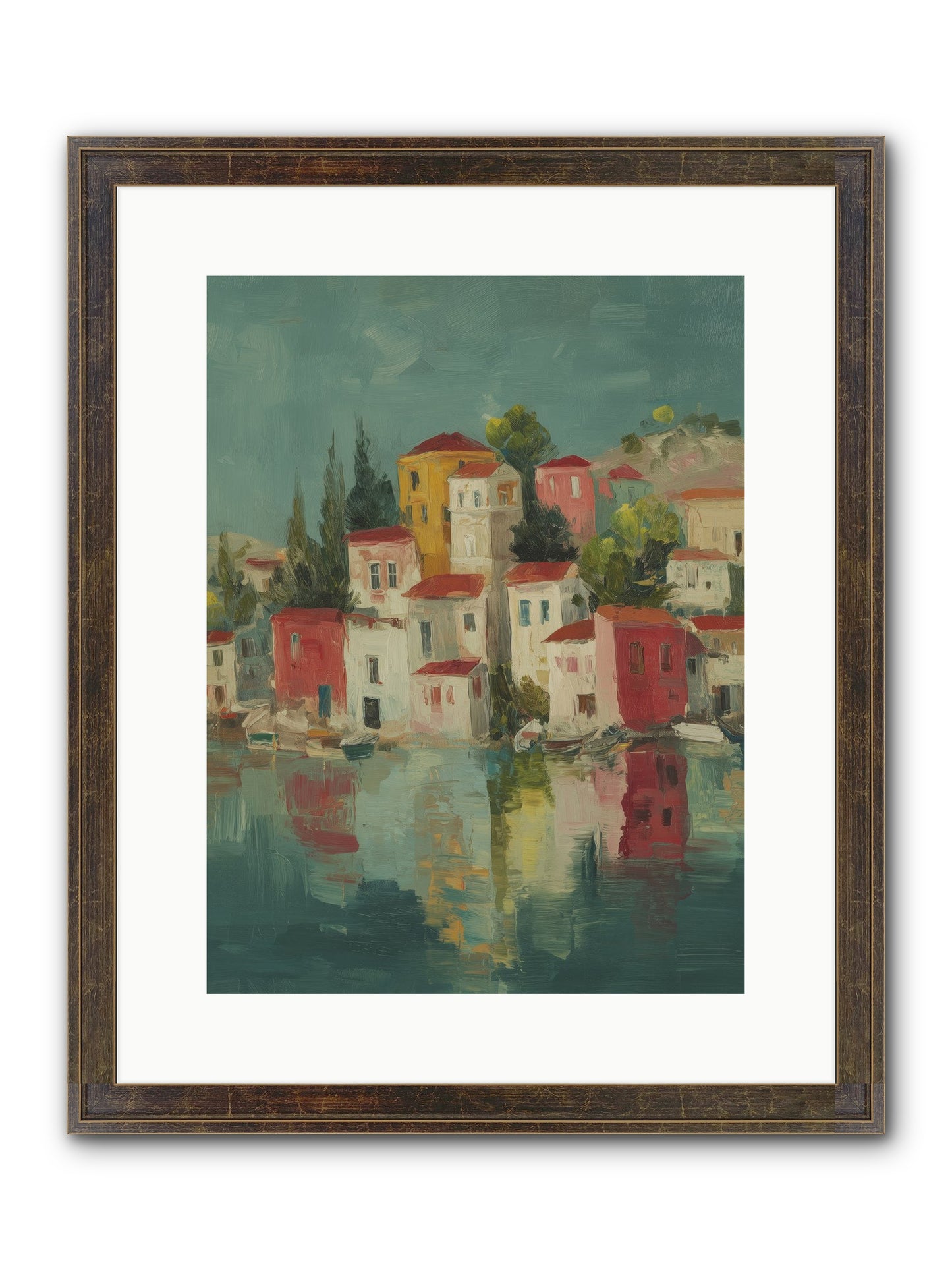 Tidal Rhythms Framed Print - Slimwoods Black/Gold 12x16