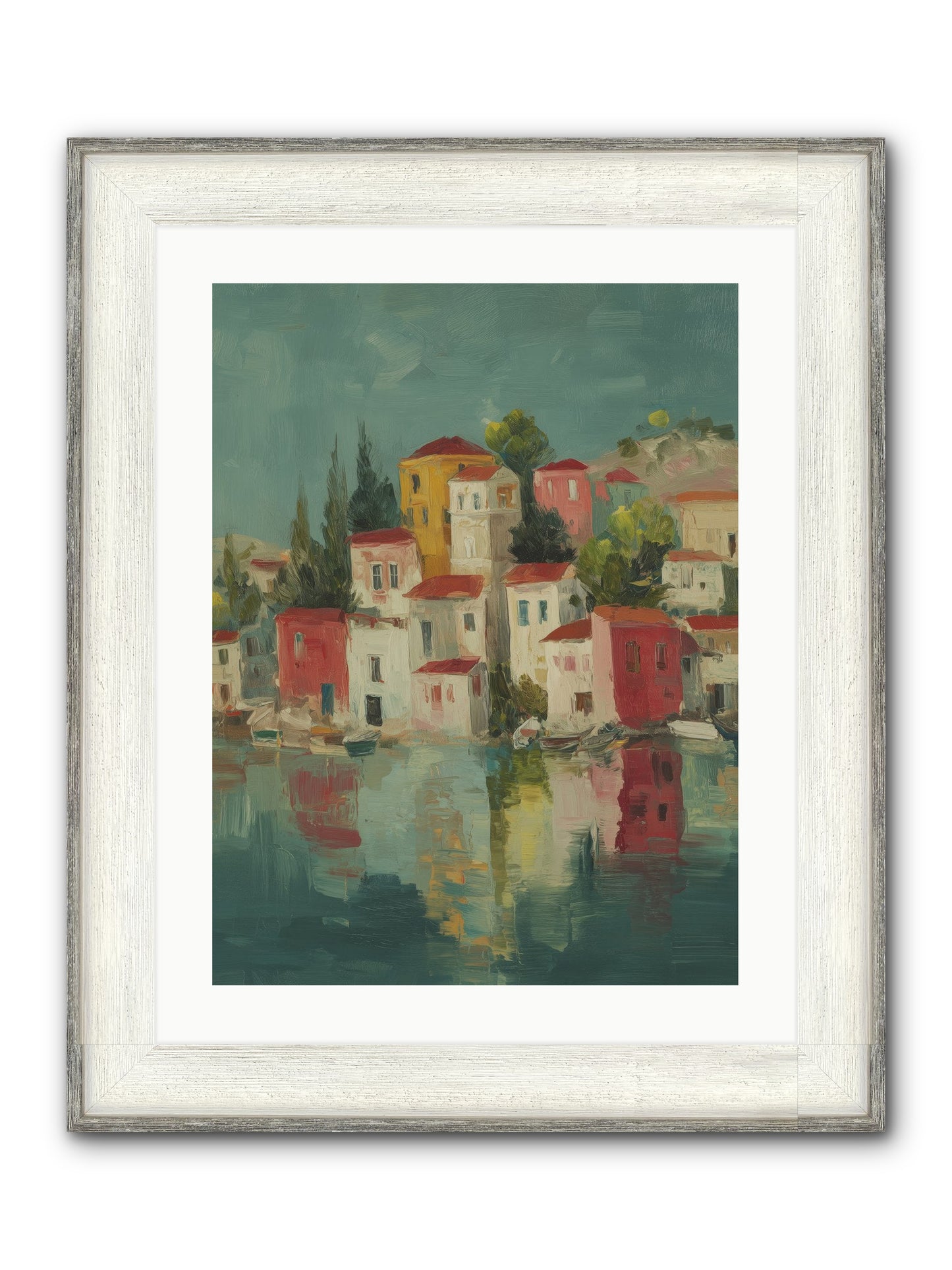 Tidal Rhythms Framed Print - Driftwood White 18x24