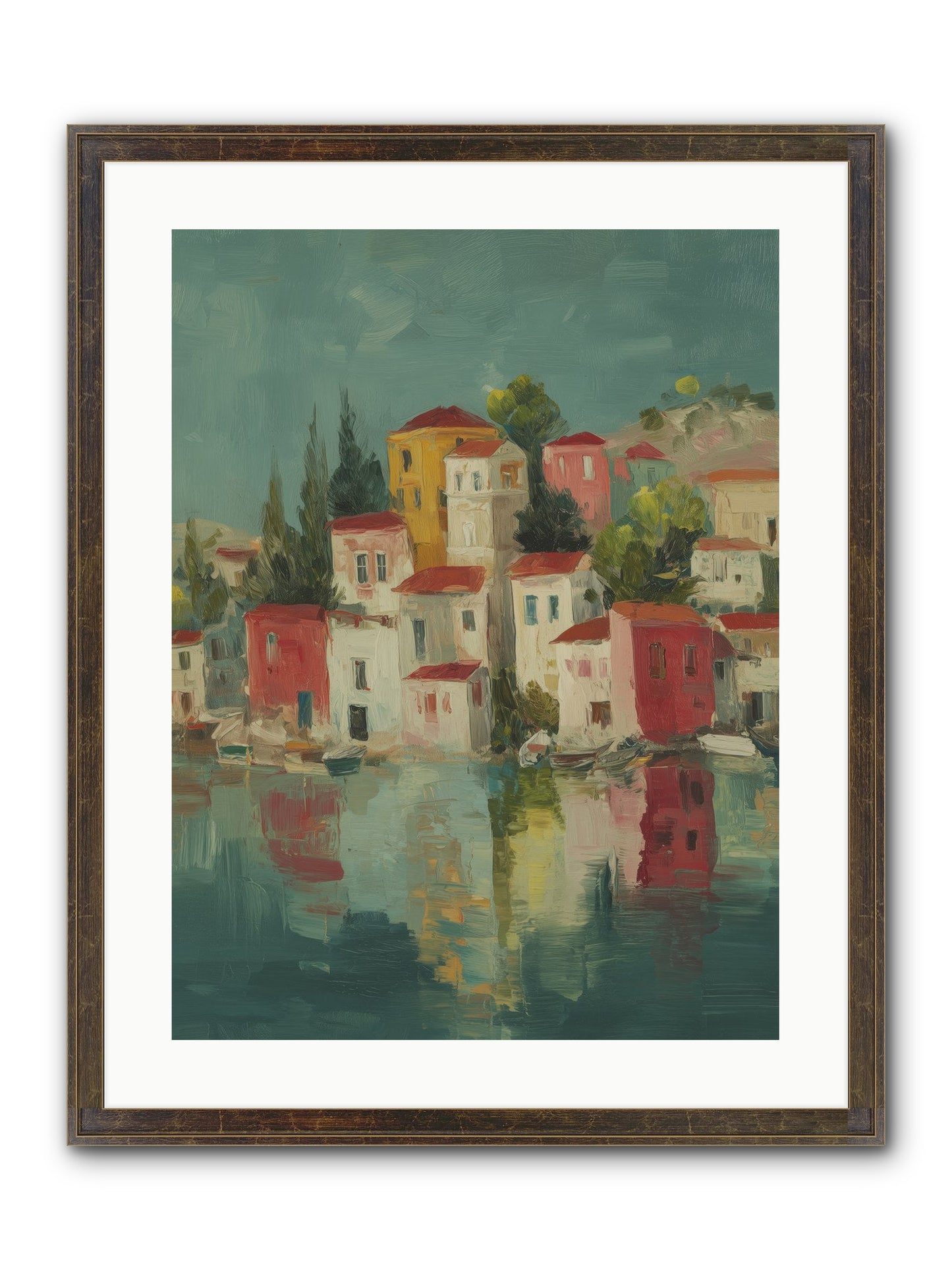 Tidal Rhythms Framed Print - Slimwoods Black/Gold 18x24