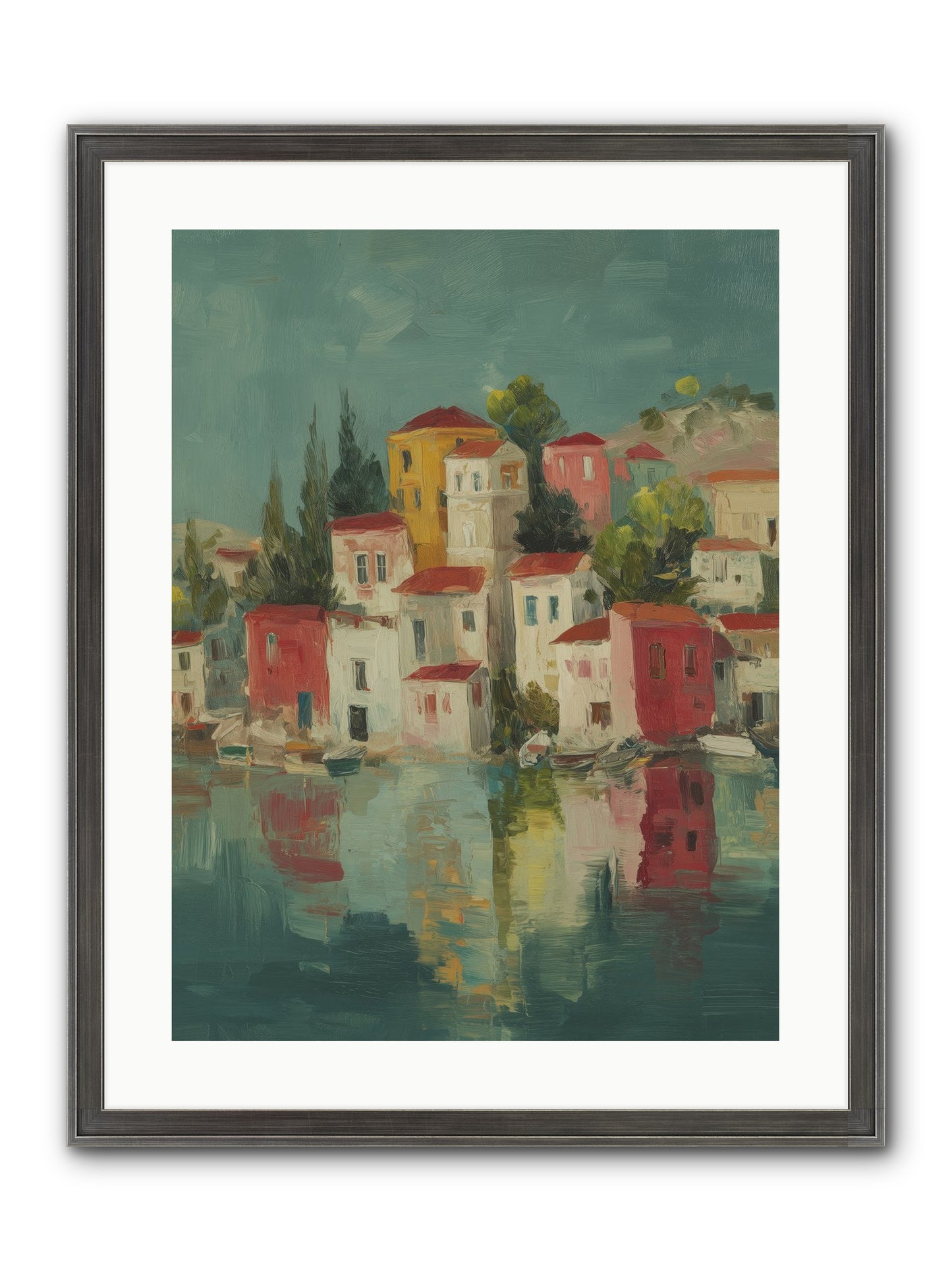 Tidal Rhythms Framed Print - Slimwoods Black/Silver 18x24