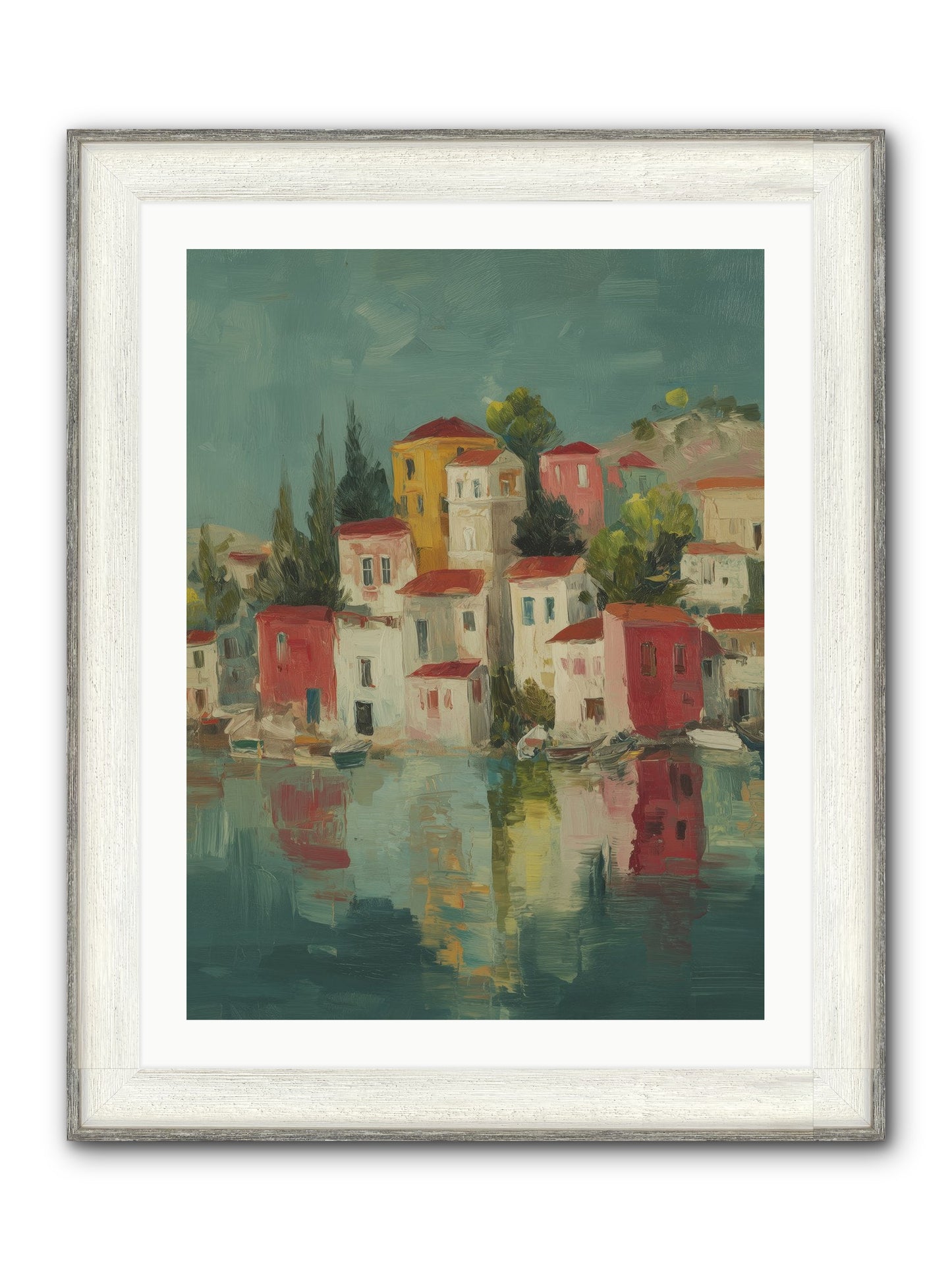 Tidal Rhythms Framed Print - Driftwood White 24x32