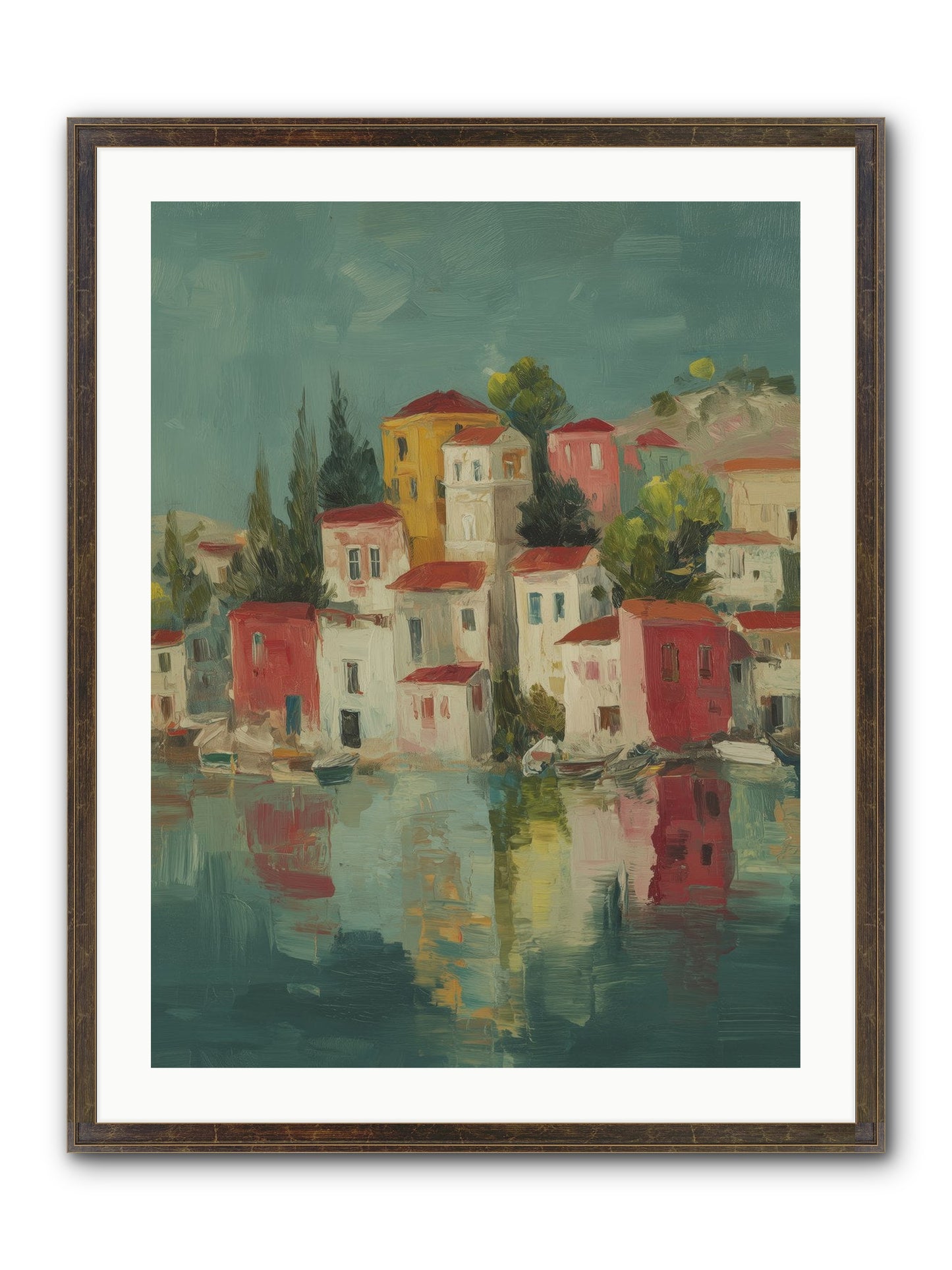 Tidal Rhythms Framed Print - Slimwoods Black/Gold 24x32