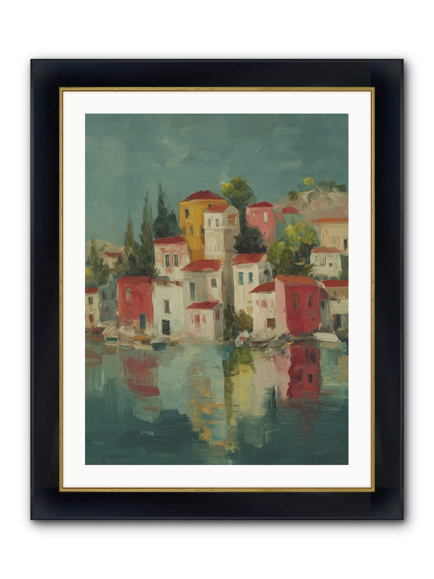 Tidal Rhythms Framed Print - Wide Black w/Gold 24x32