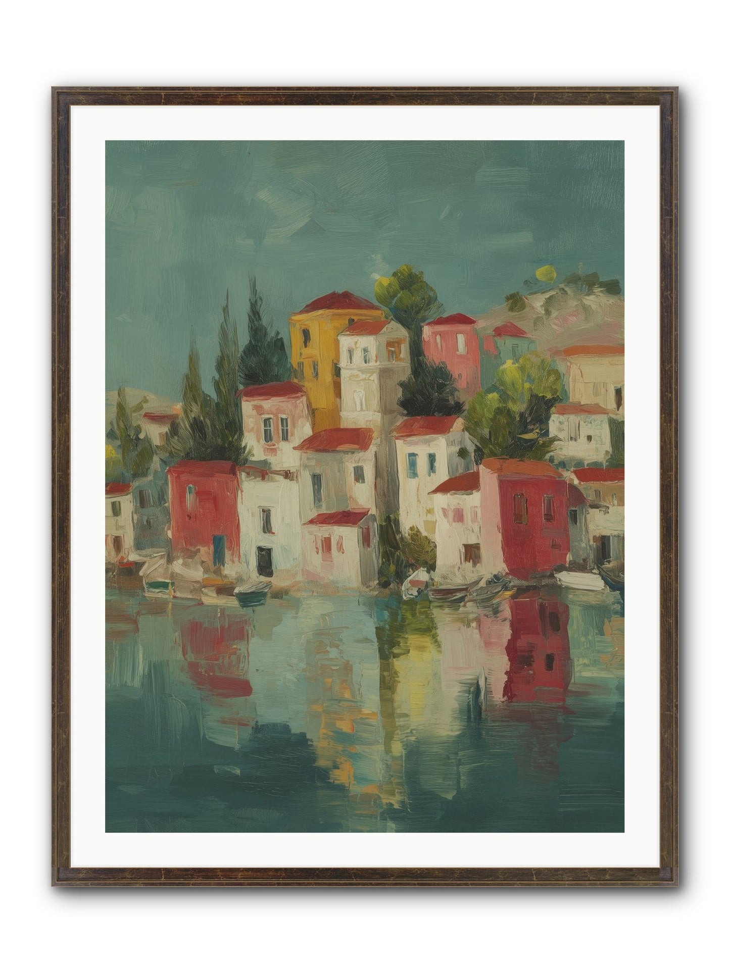 Tidal Rhythms Framed Print - Slimwoods Black/Gold 30x40