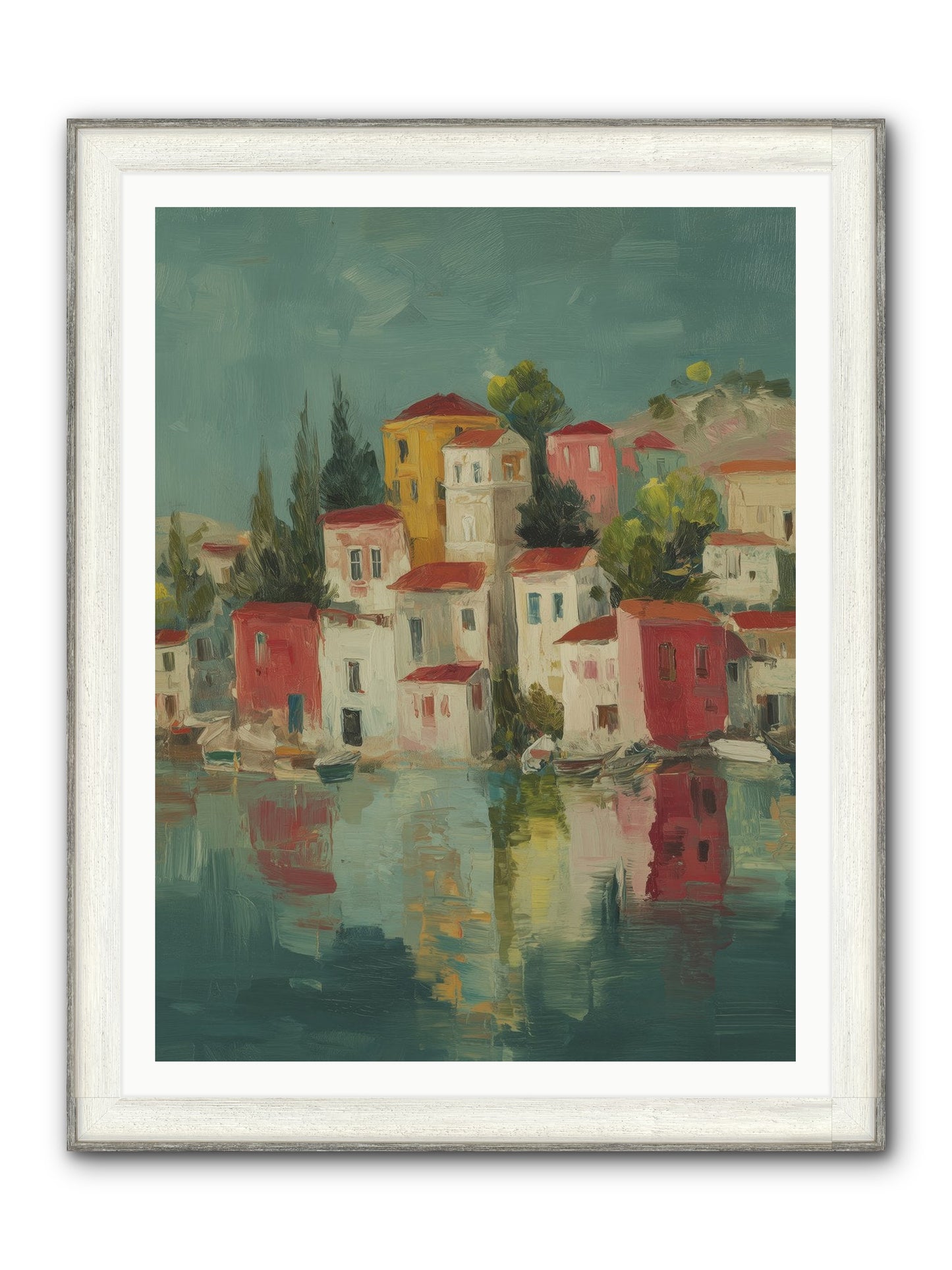 Tidal Rhythms Framed Print - Driftwood White 36x48