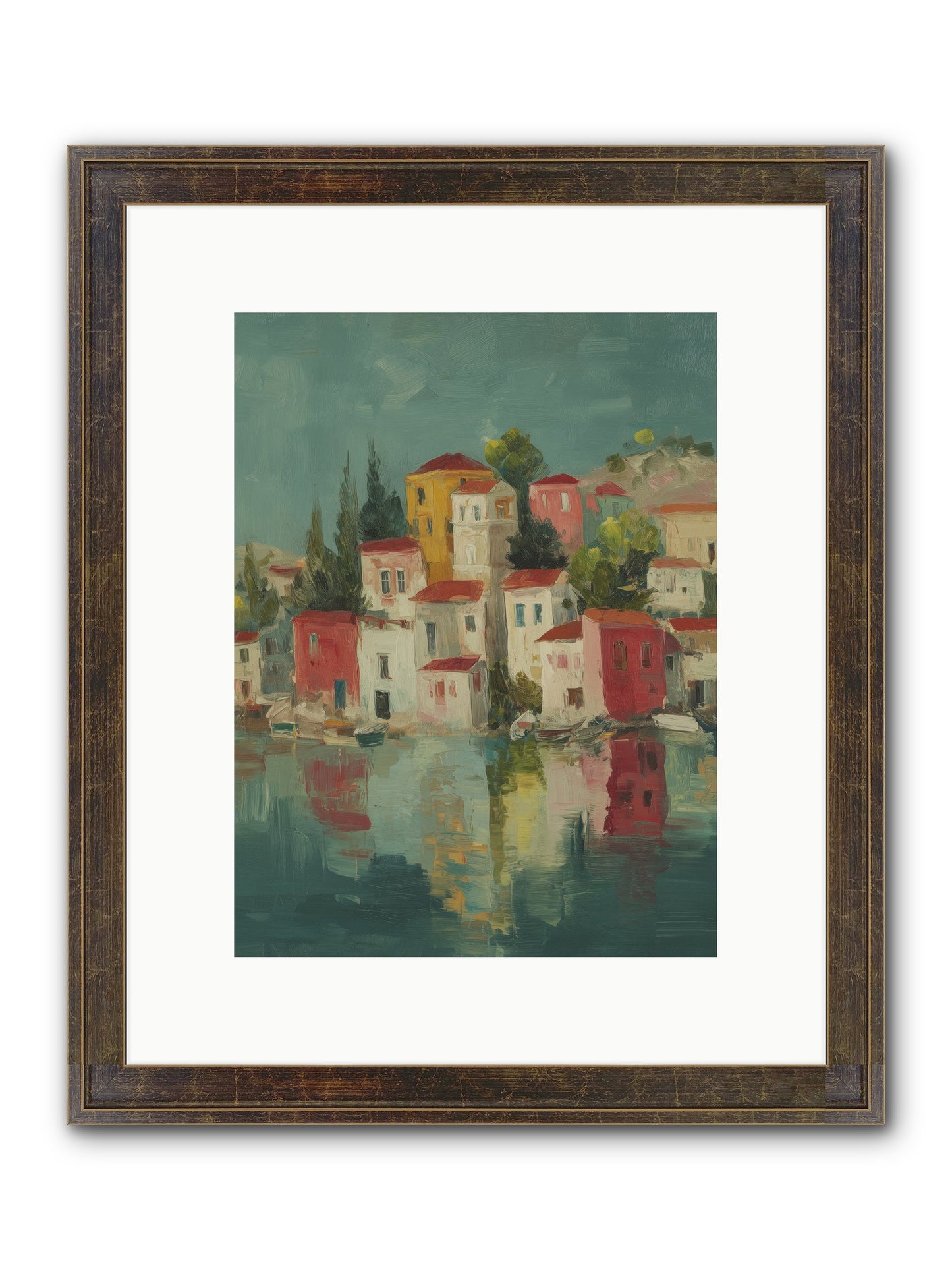 Tidal Rhythms Framed Print - Slimwoods Black/Gold 9x12