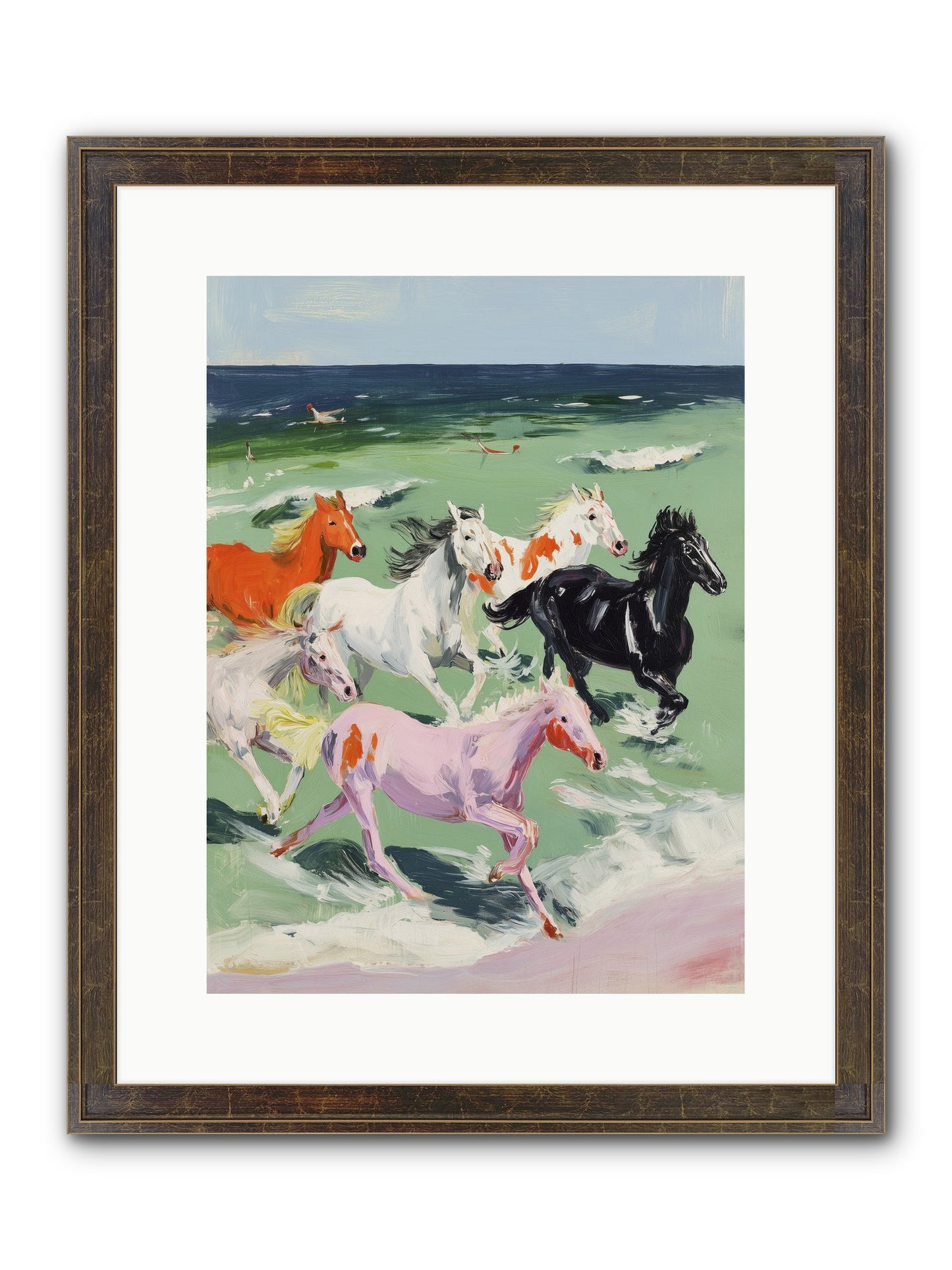 Tidal Rush Framed Print - Slimwoods Black/Gold 12x16