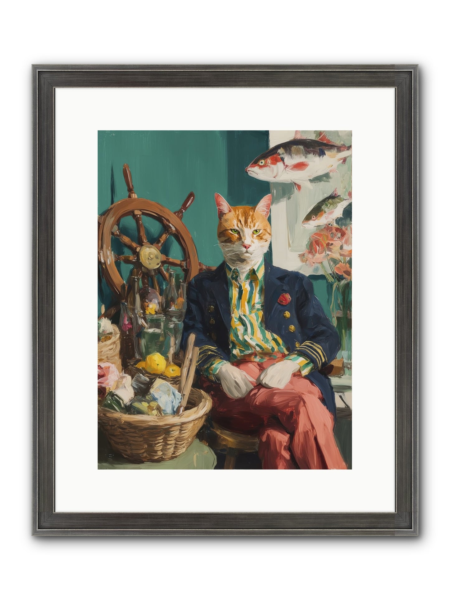 Tidal Tom Framed Print - Slimwoods Black/Silver 12x16