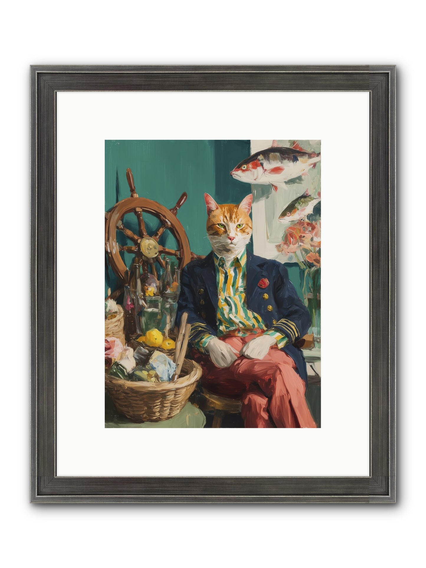 Tidal Tom Framed Print - Slimwoods Black/Silver 9x12
