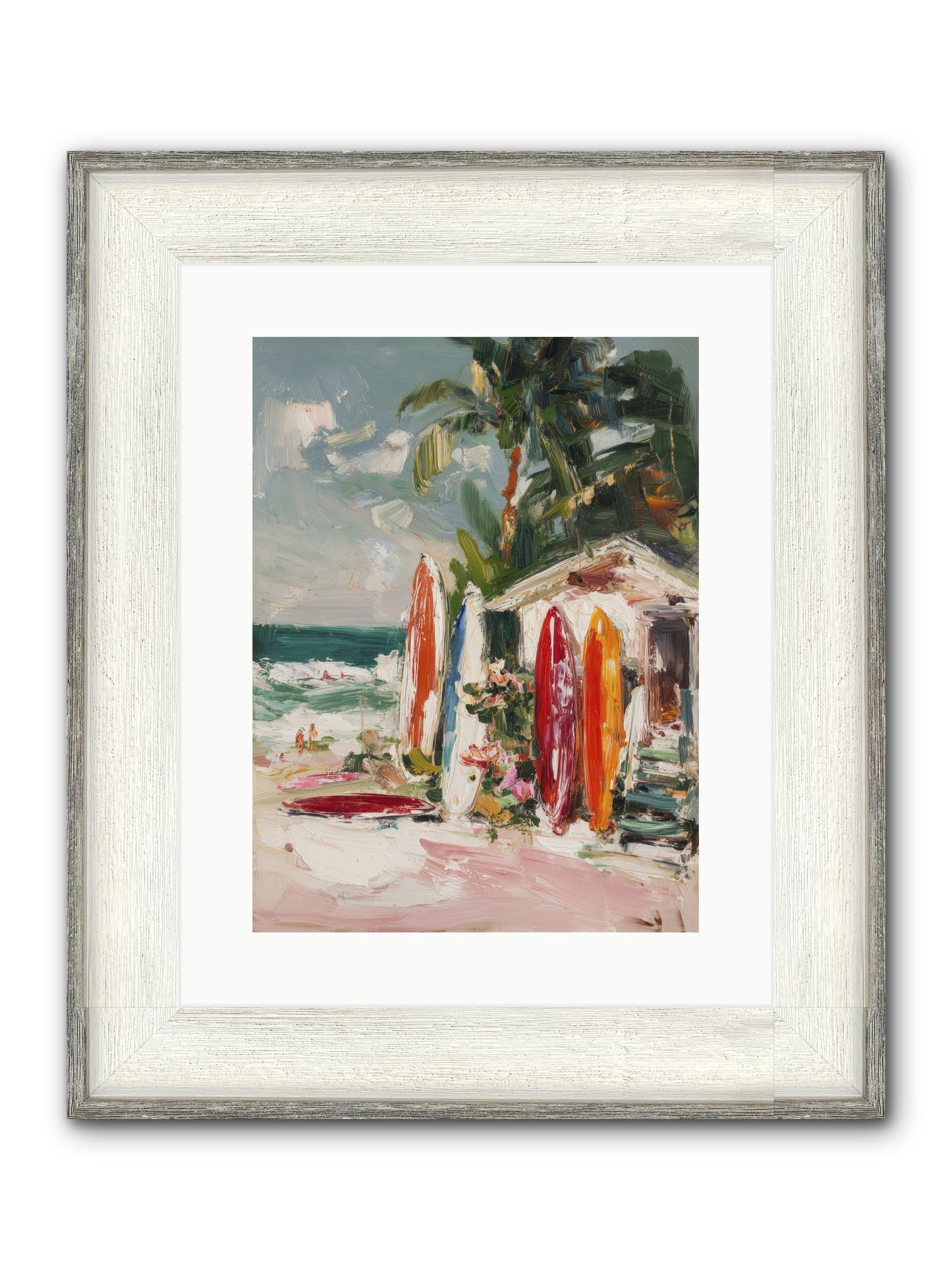 Tide Adventures Framed Print - Driftwood White 12x16