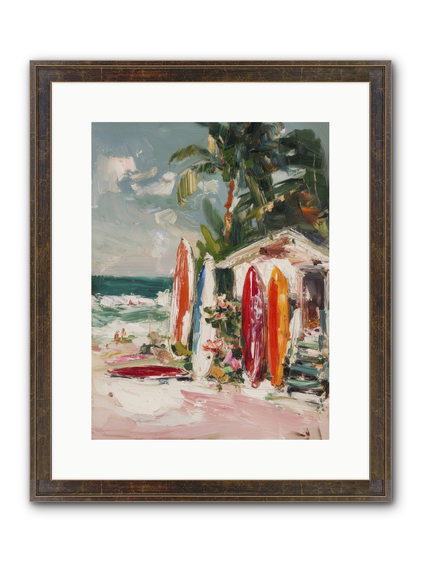 Tide Adventures Framed Print - Slimwoods Black/Gold 12x16