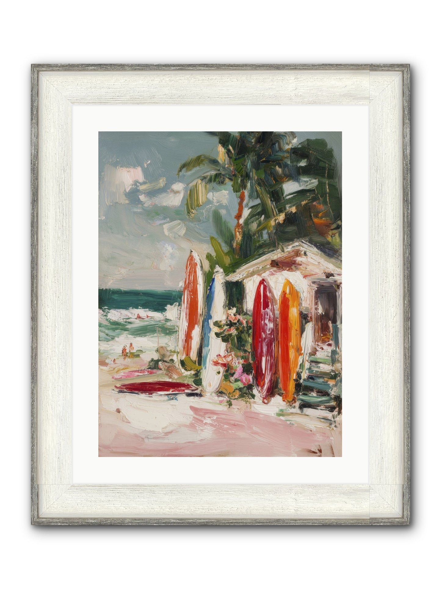 Tide Adventures Framed Print - Driftwood White 18x24