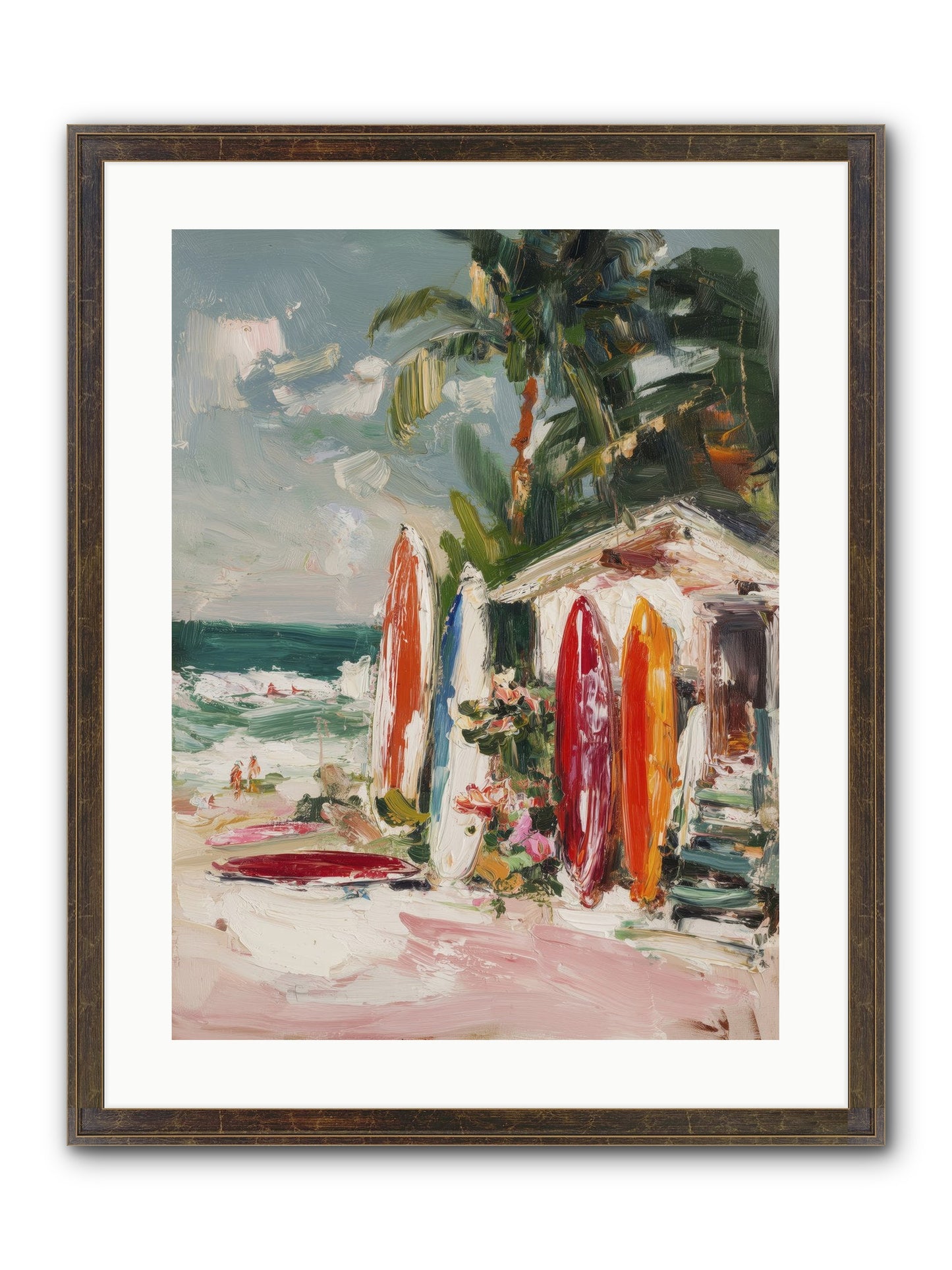 Tide Adventures Framed Print - Slimwoods Black/Gold 18x24