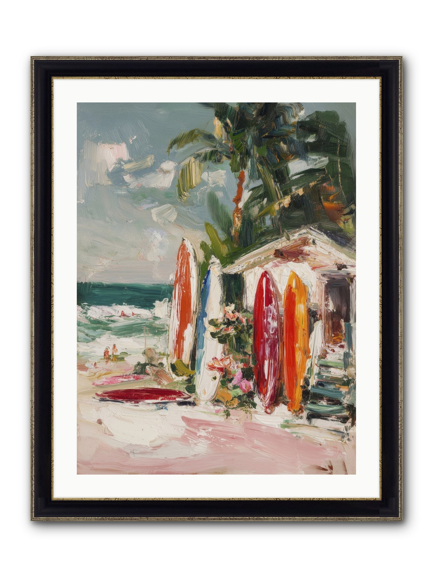 Tide Adventures Framed Print - Black & Gold 24x32