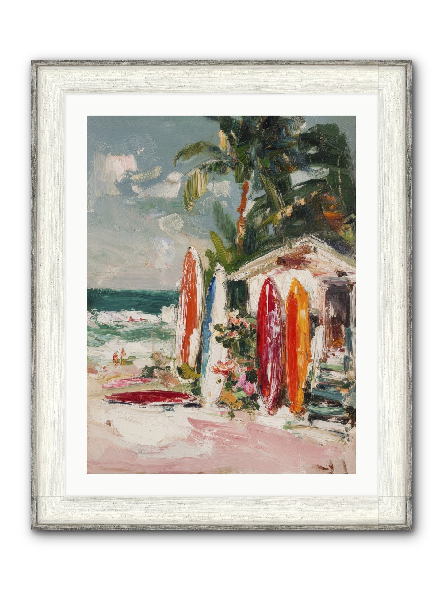 Tide Adventures Framed Print - Driftwood White 24x32