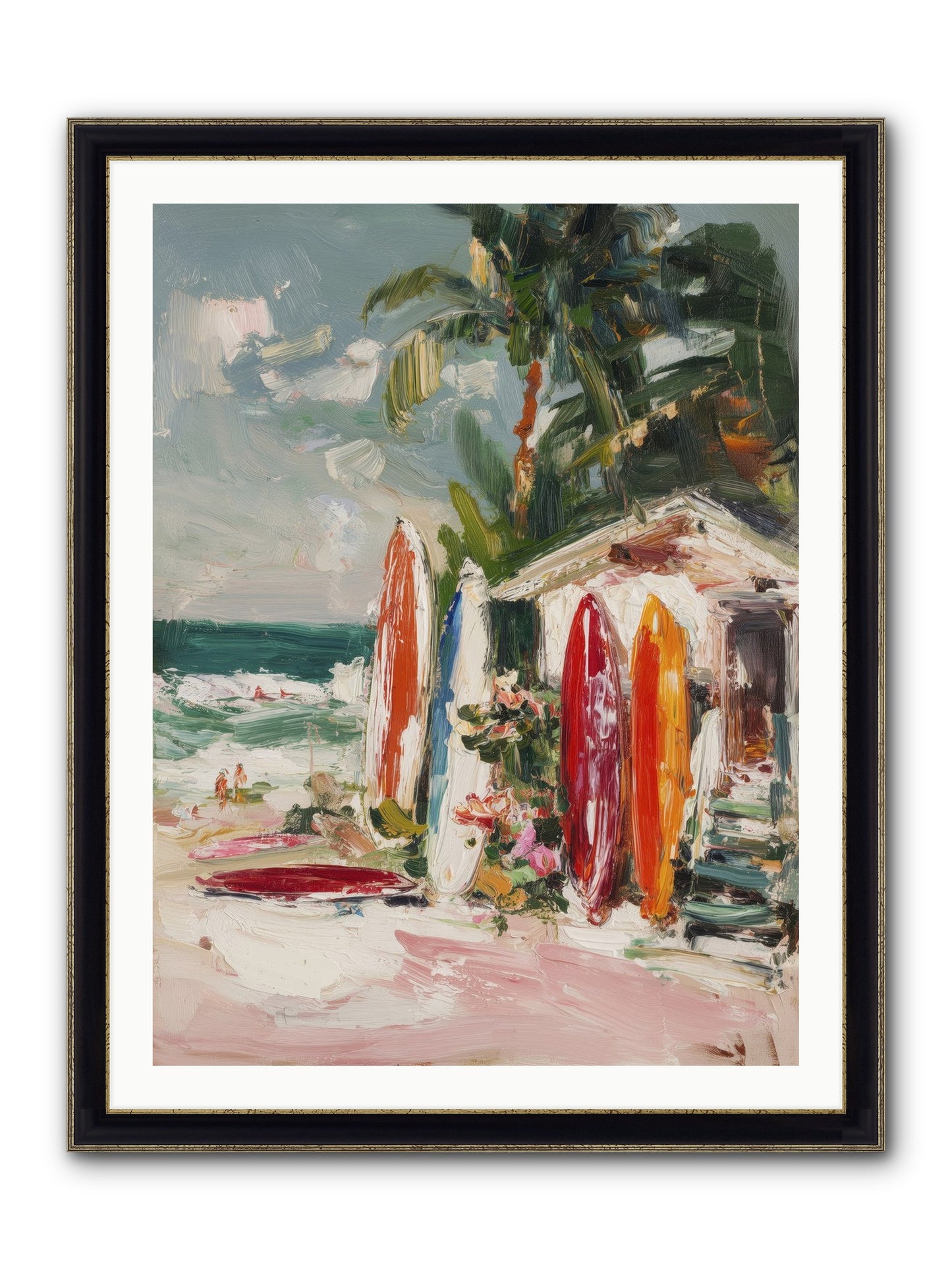 Tide Adventures Framed Print - Black & Gold 30x40