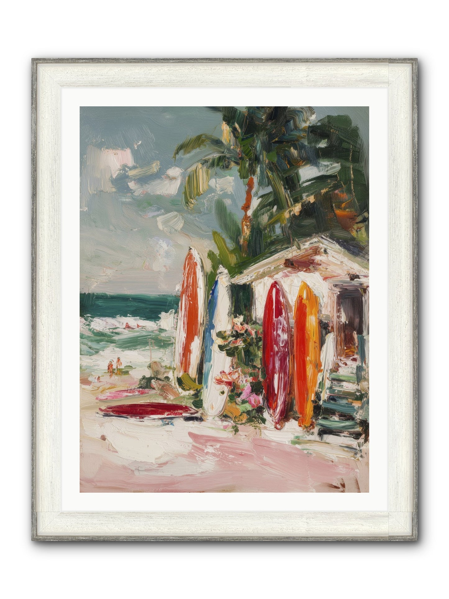 Tide Adventures Framed Print - Driftwood White 30x40
