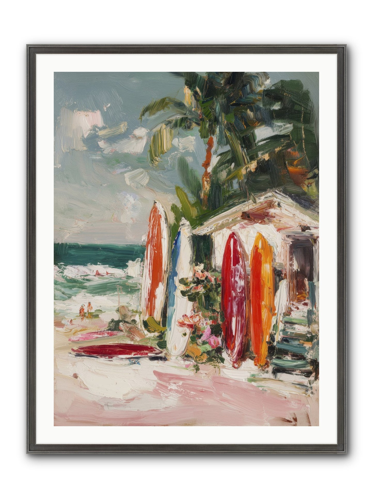 Tide Adventures Framed Print - Slimwoods Black/Silver 30x40