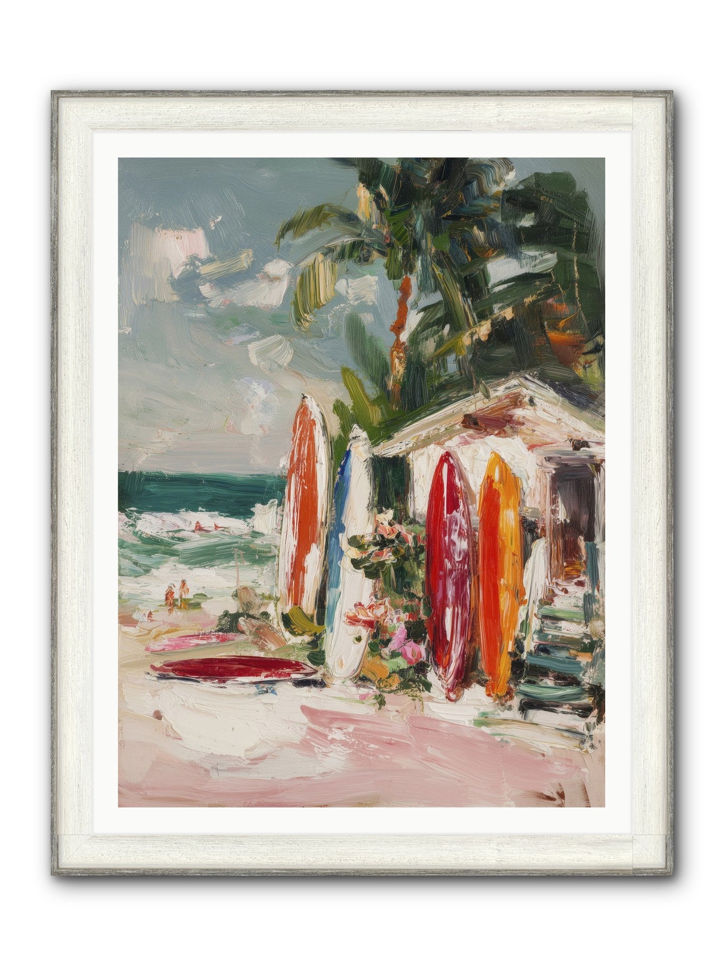 Tide Adventures Framed Print - Driftwood White 36x48