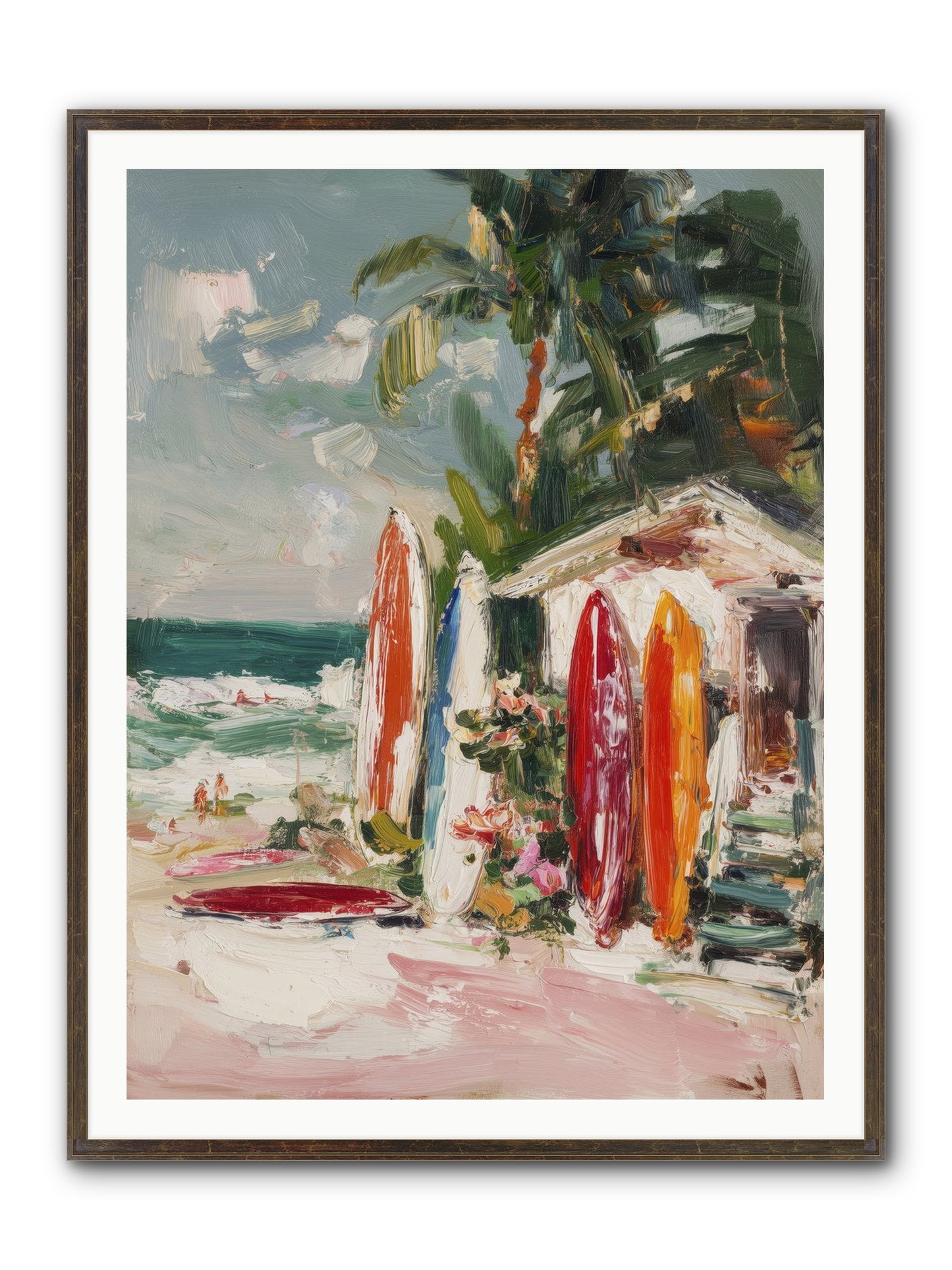 Tide Adventures Framed Print - Slimwoods Black/Gold 36x48