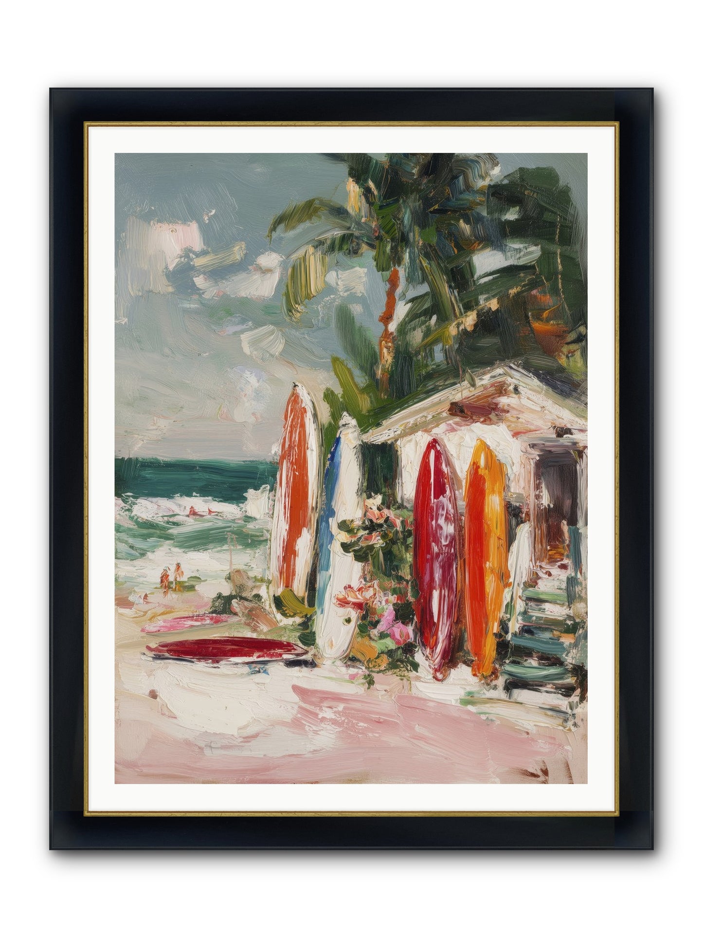 Tide Adventures Framed Print - Wide Black w/Gold 36x48