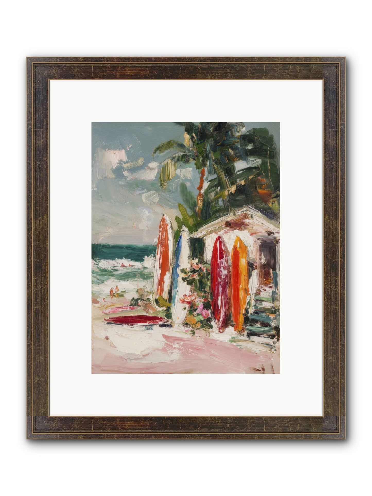 Tide Adventures Framed Print - Slimwoods Black/Gold 9x12