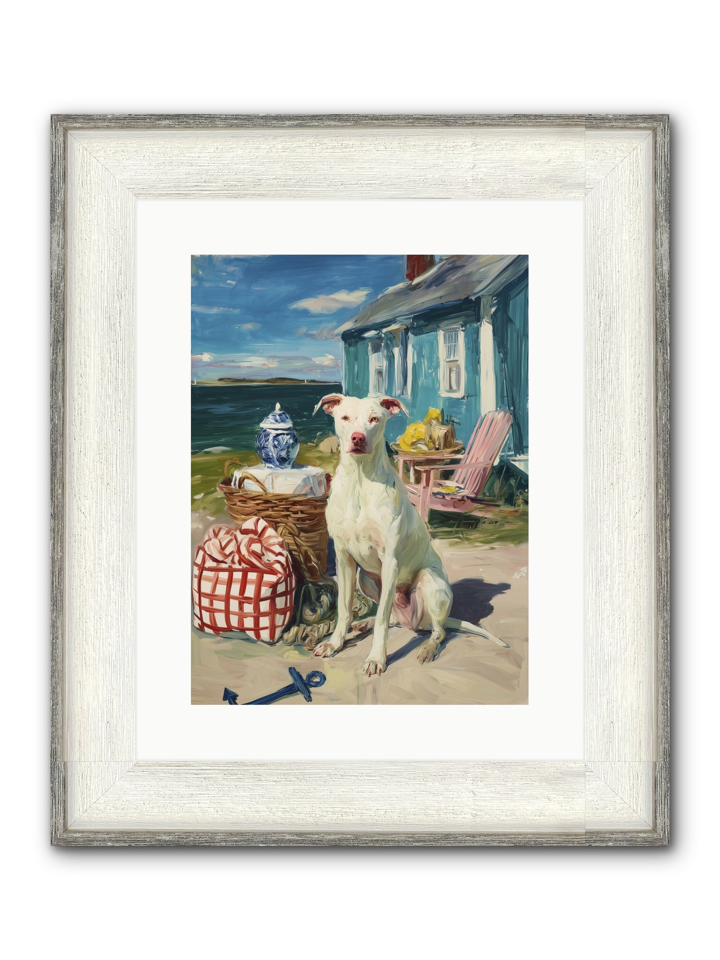 Tide Pool Tracker Framed Print - Driftwood White 12x16