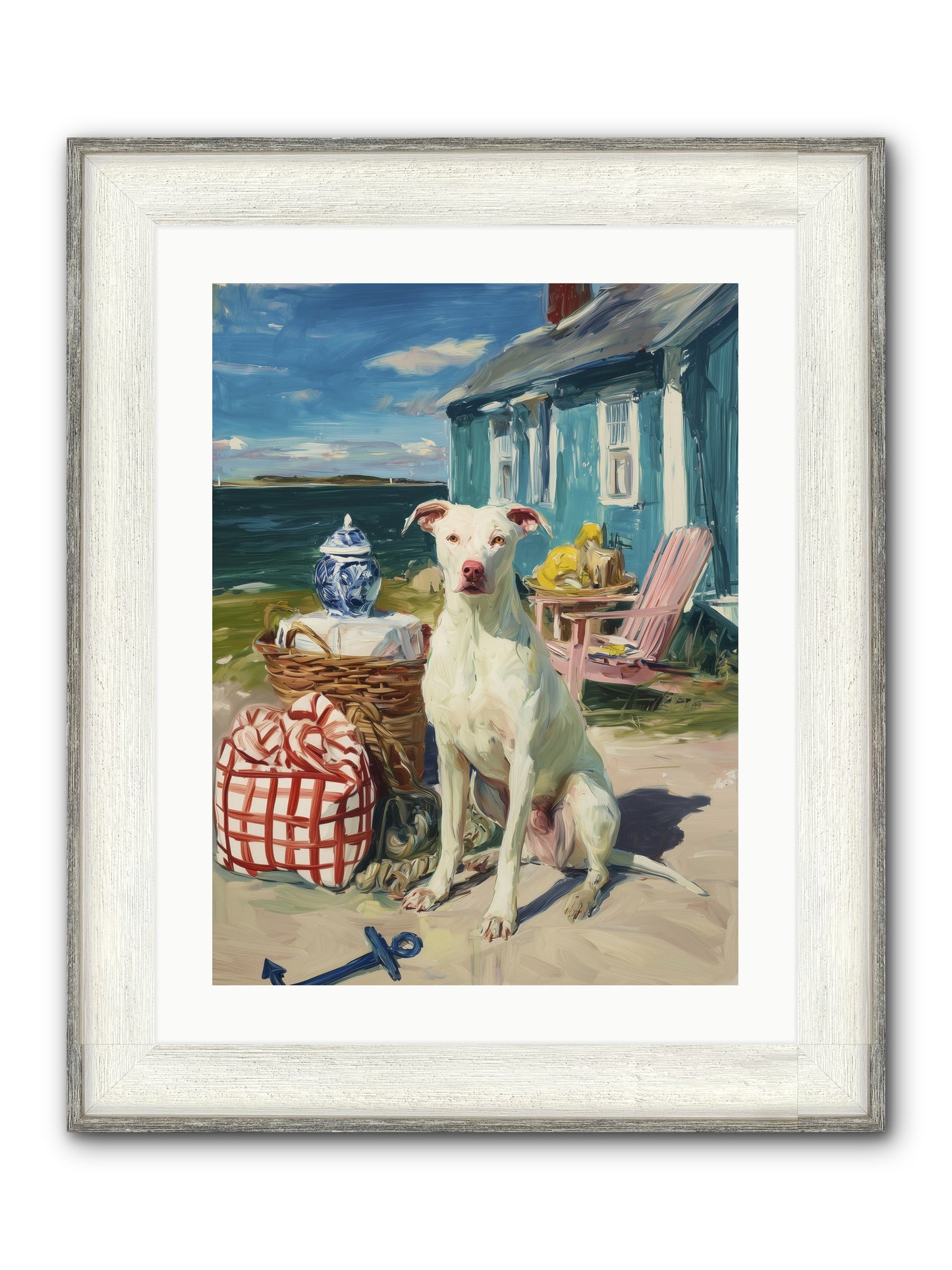 Tide Pool Tracker Framed Print - Driftwood White 18x24