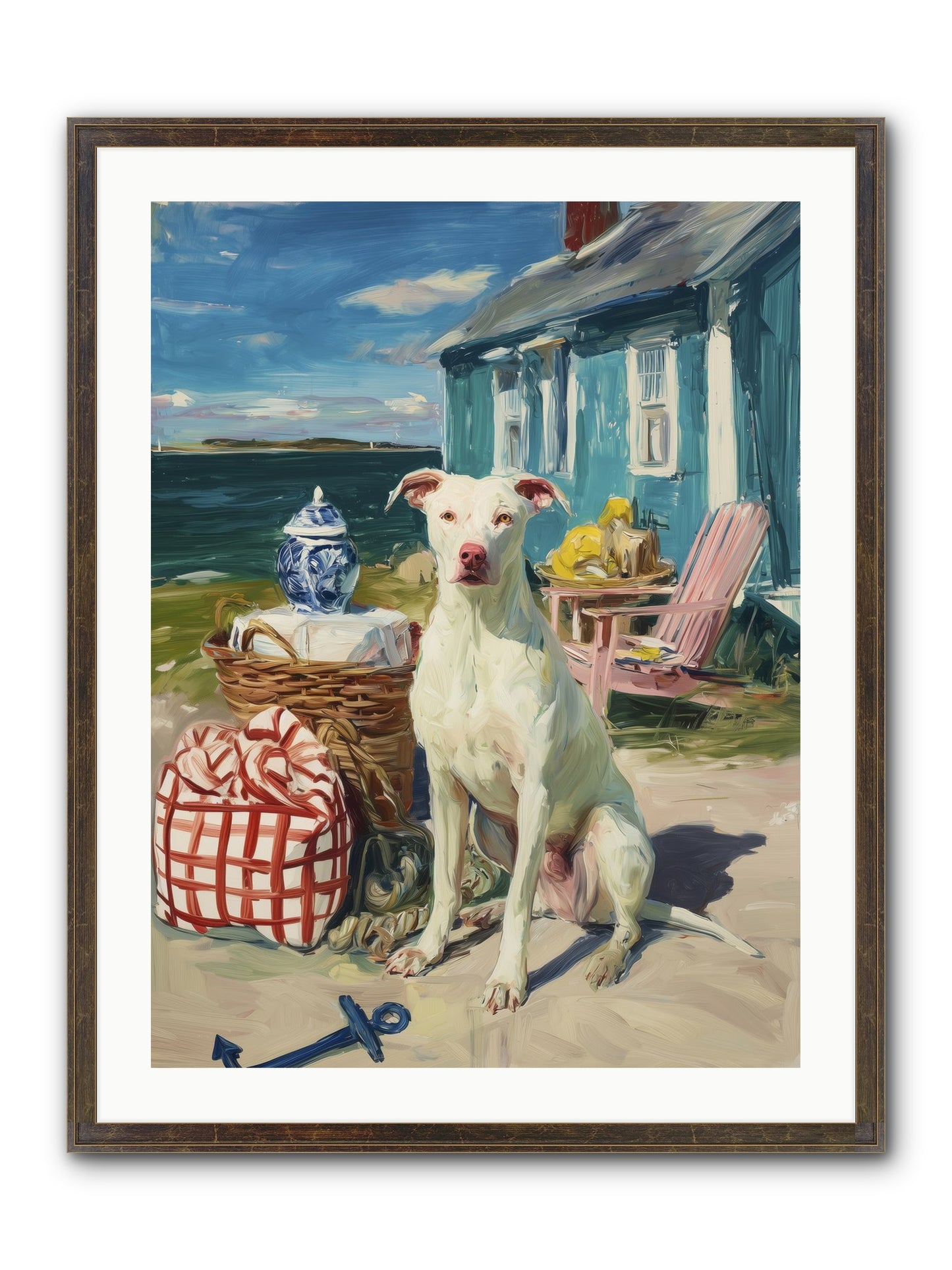 Tide Pool Tracker Framed Print - Slimwoods Black/Gold 24x32