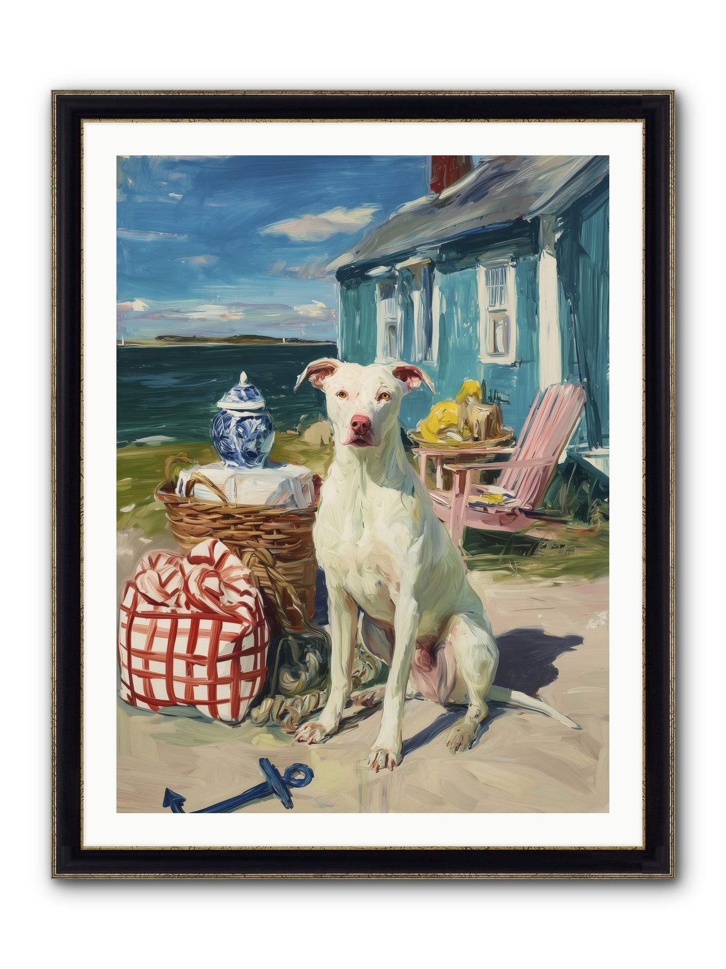 Tide Pool Tracker Framed Print - Black & Gold 30x40