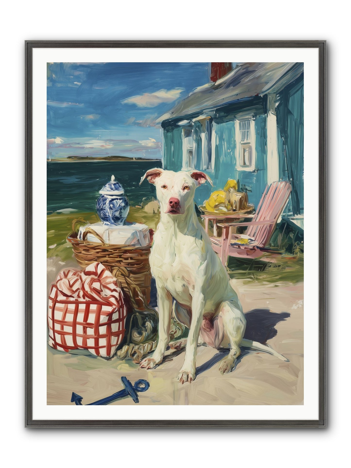Tide Pool Tracker Framed Print - Slimwoods Black/Silver 36x48