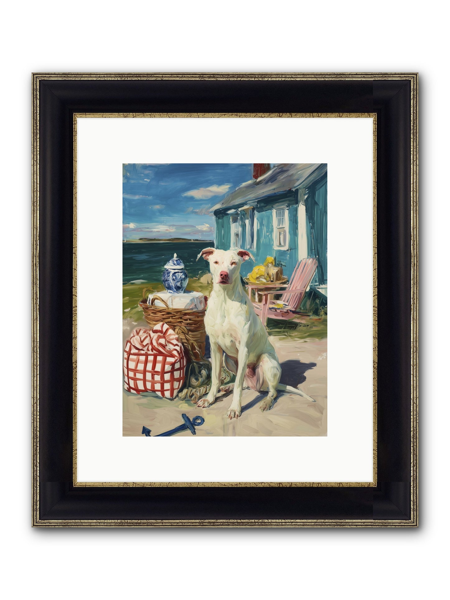 Tide Pool Tracker Framed Print - Black & Gold 9x12
