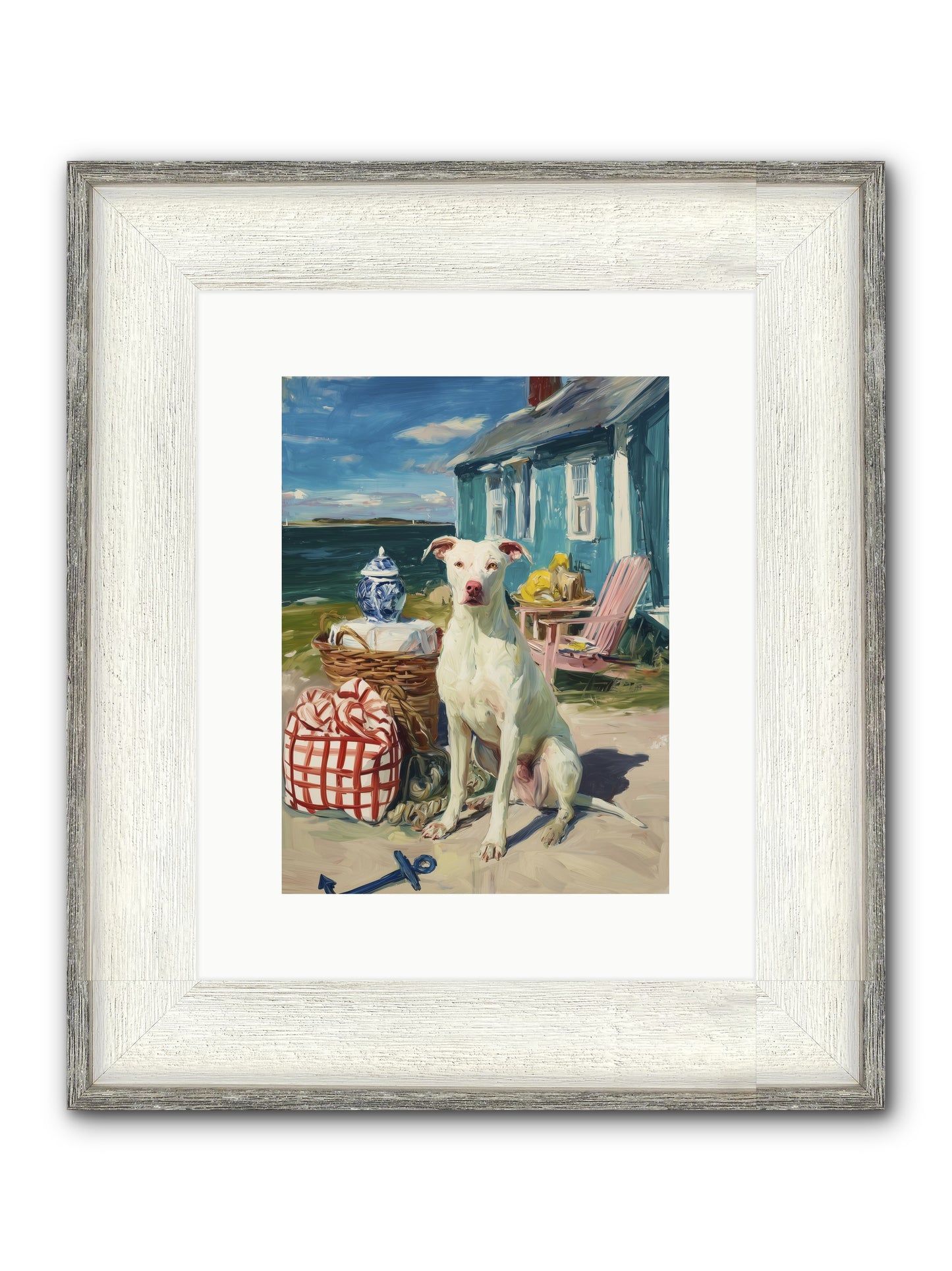 Tide Pool Tracker Framed Print - Driftwood White 9x12
