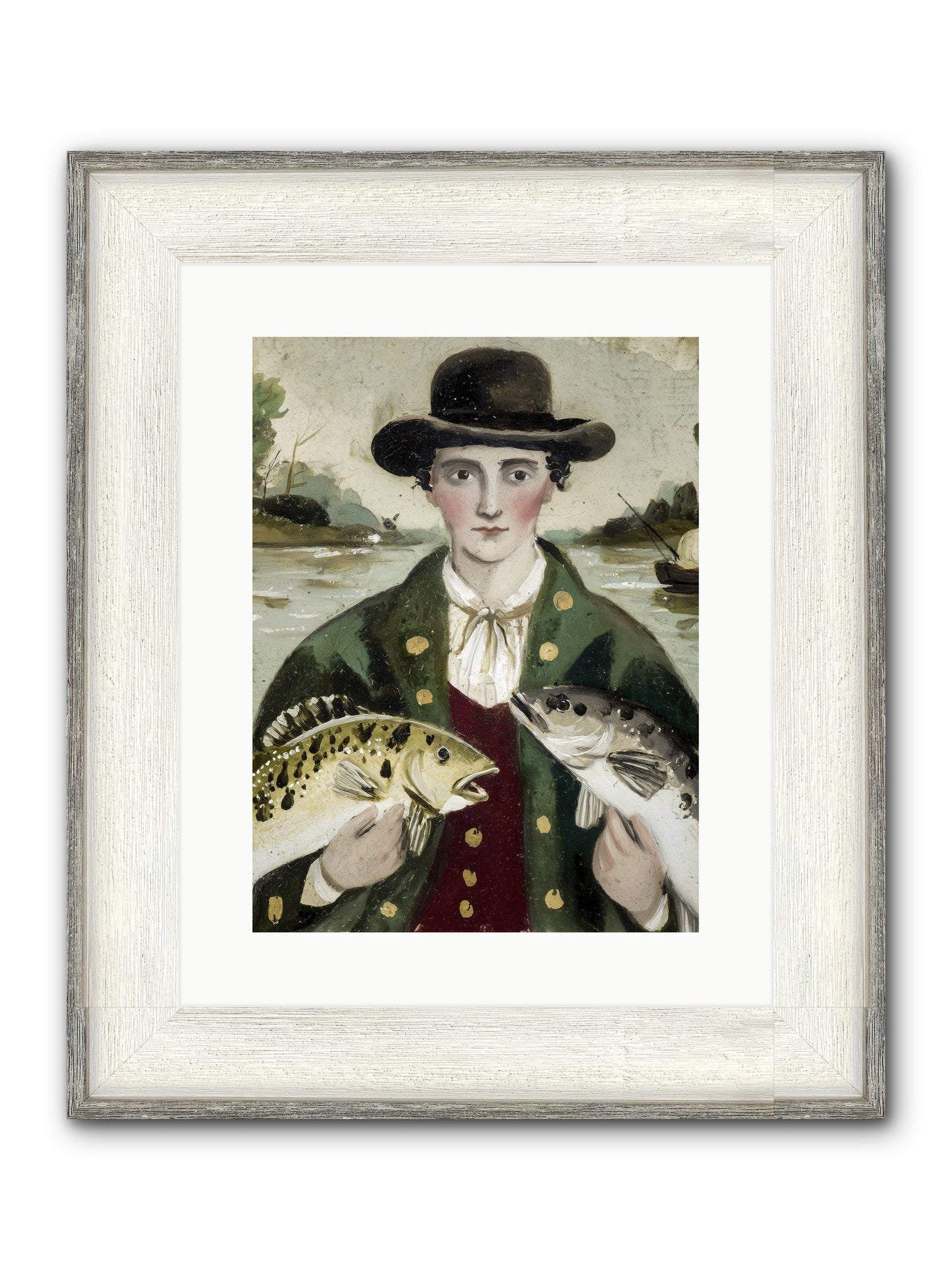 Tide Walker Framed Print - Driftwood White 12x16